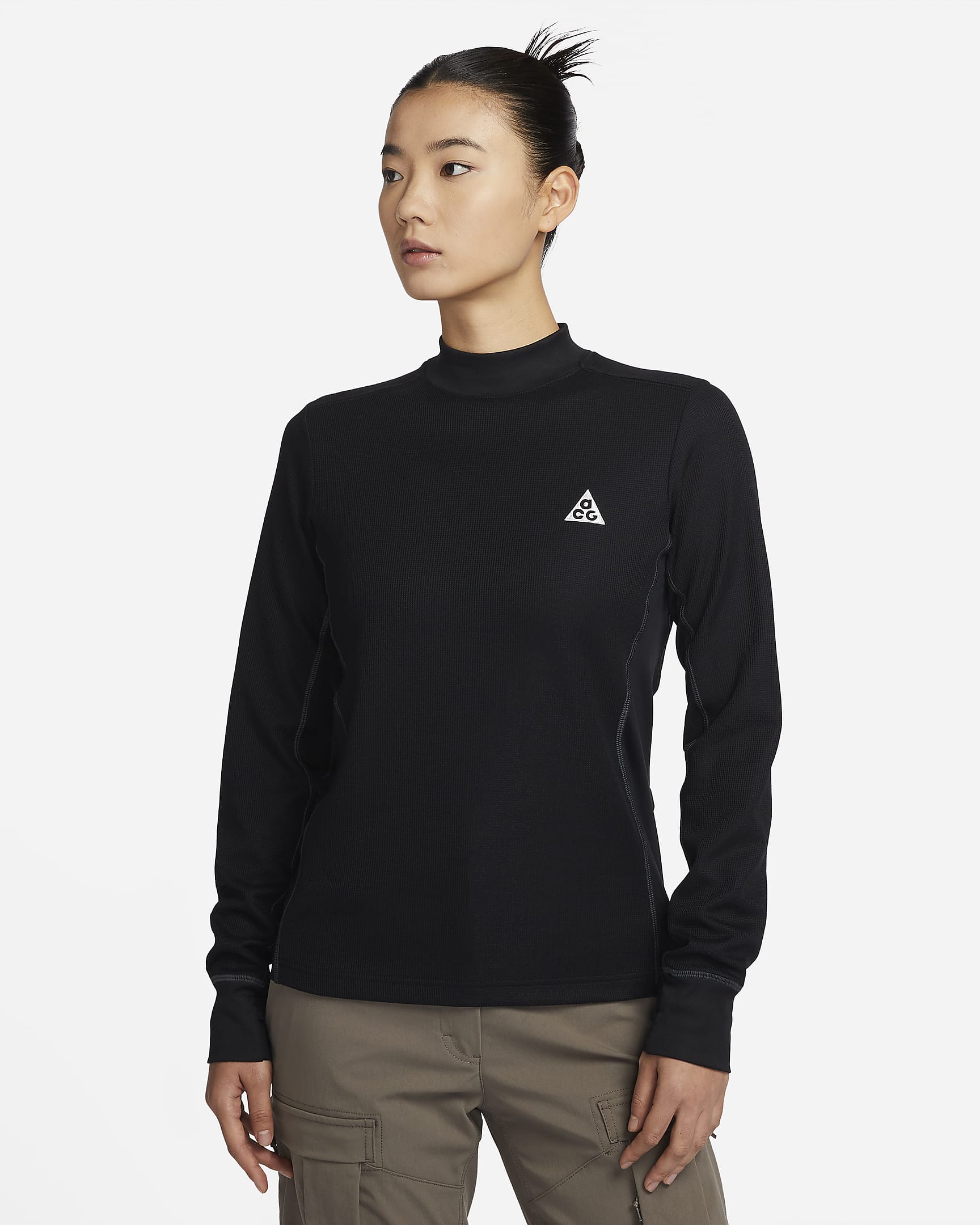 ナイキ ACG Dri-FIT ADV "Goat Rocks" ウィメンズ ロングスリーブ トップ - ブラック/ブラック/サミットホワイト
