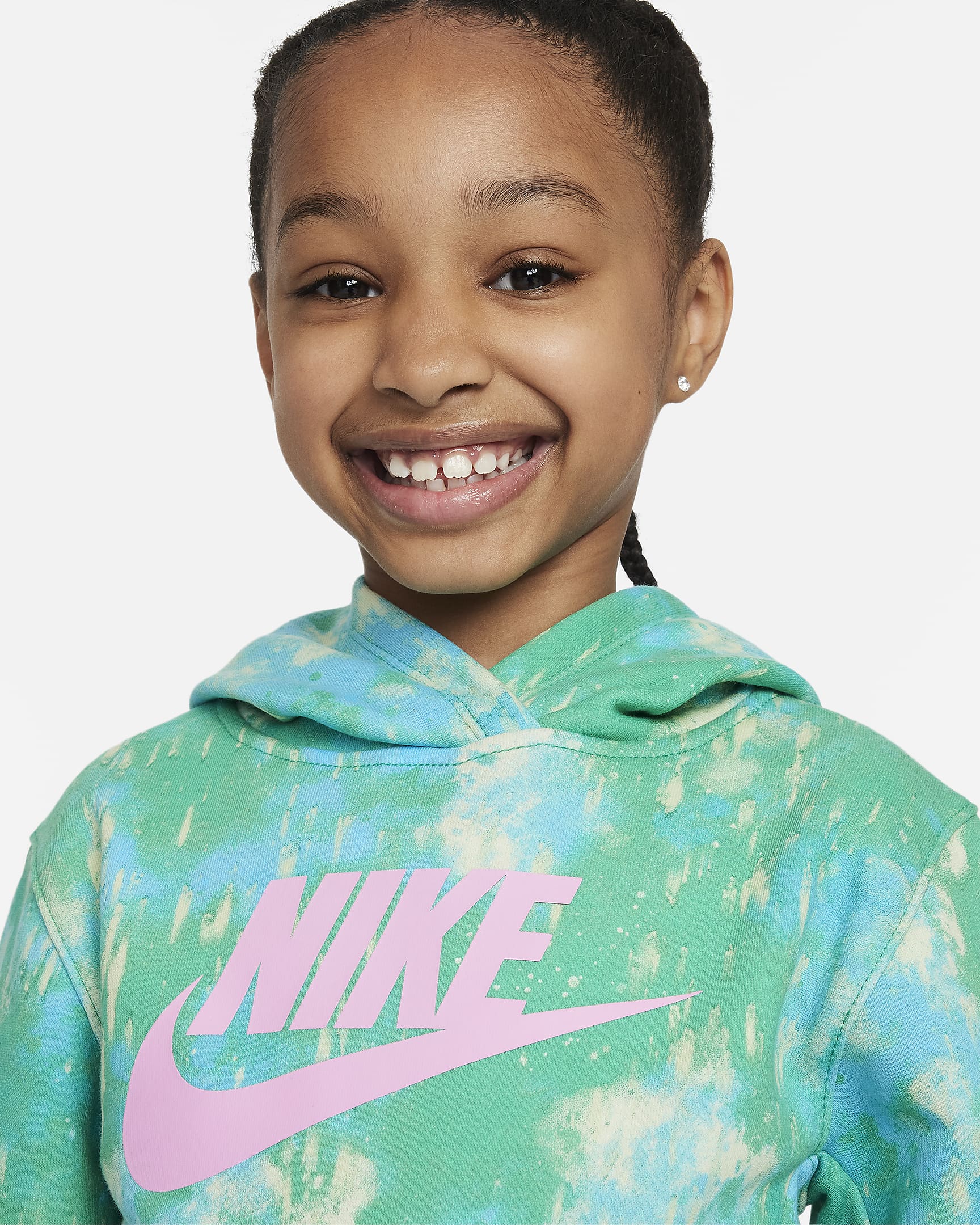 Sudadera sin cierre Club estampada para niños de preescolar Nike - Verde estadio