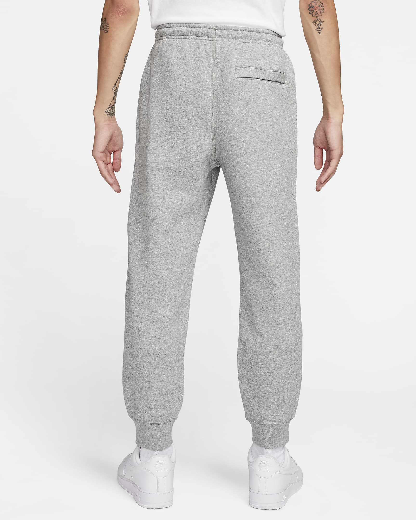 Nike Club Fleece Men's Fleece Joggers - Dark Grey Heather/Light Smoke Grey/Safety Orange