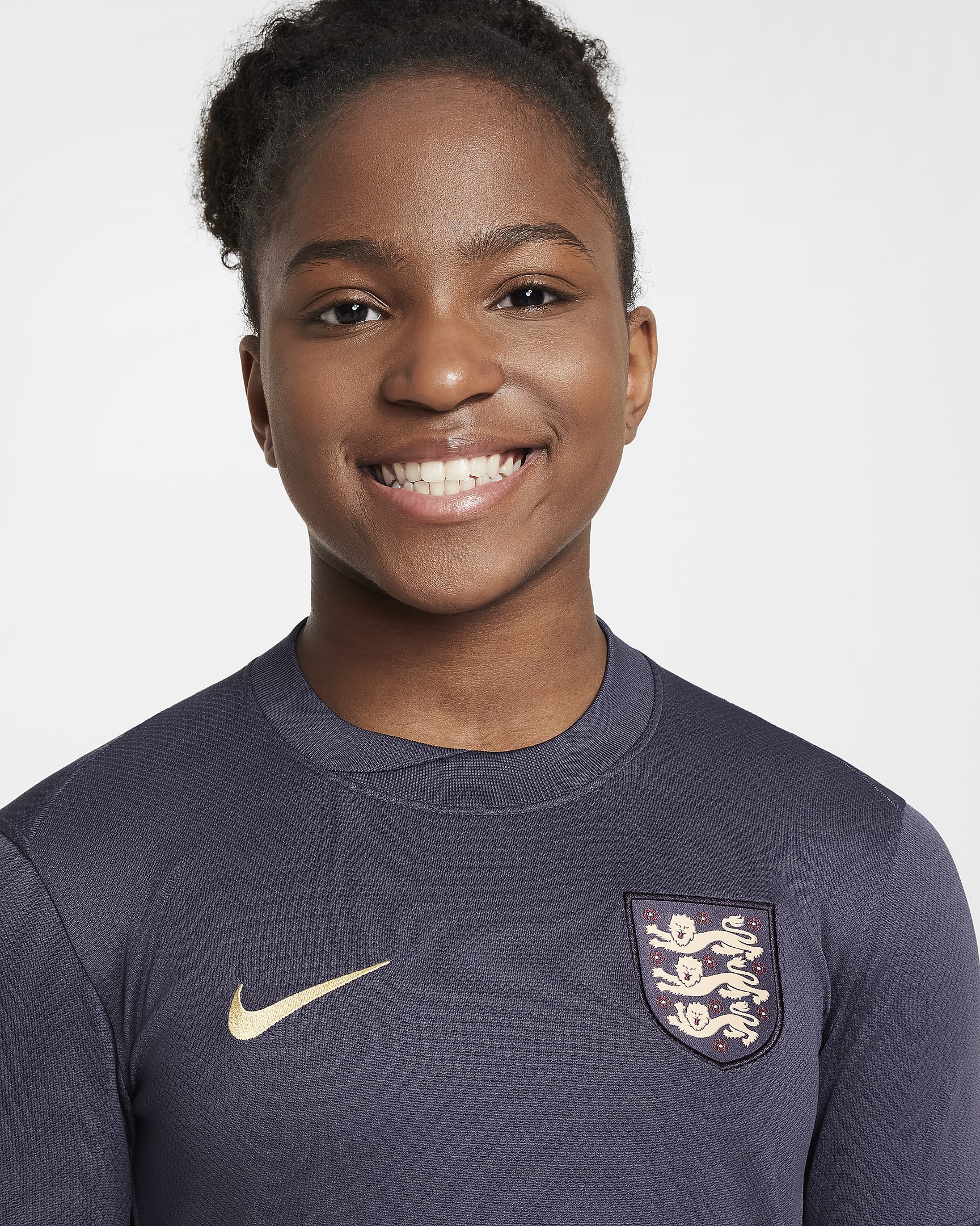 England (Women's Team) 2024/25 Stadium Away Nike Dri-FIT Replika-Fußballtrikot (ältere Kinder) - Dark Raisin/Dark Raisin/Sesame