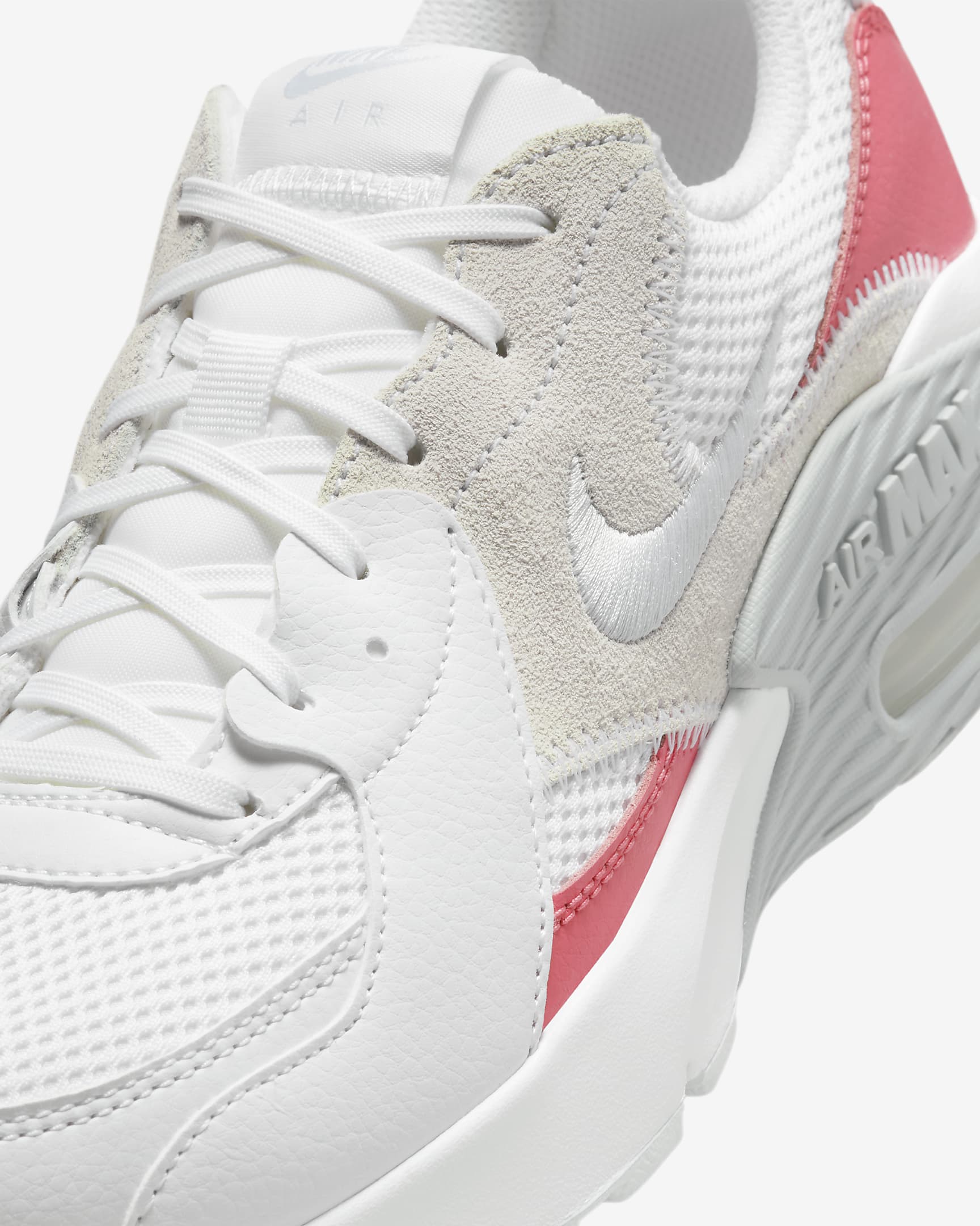 Tenis para mujer Nike Air Max Excee - Blanco/Rosa margarita/Gris lobo/Platino puro