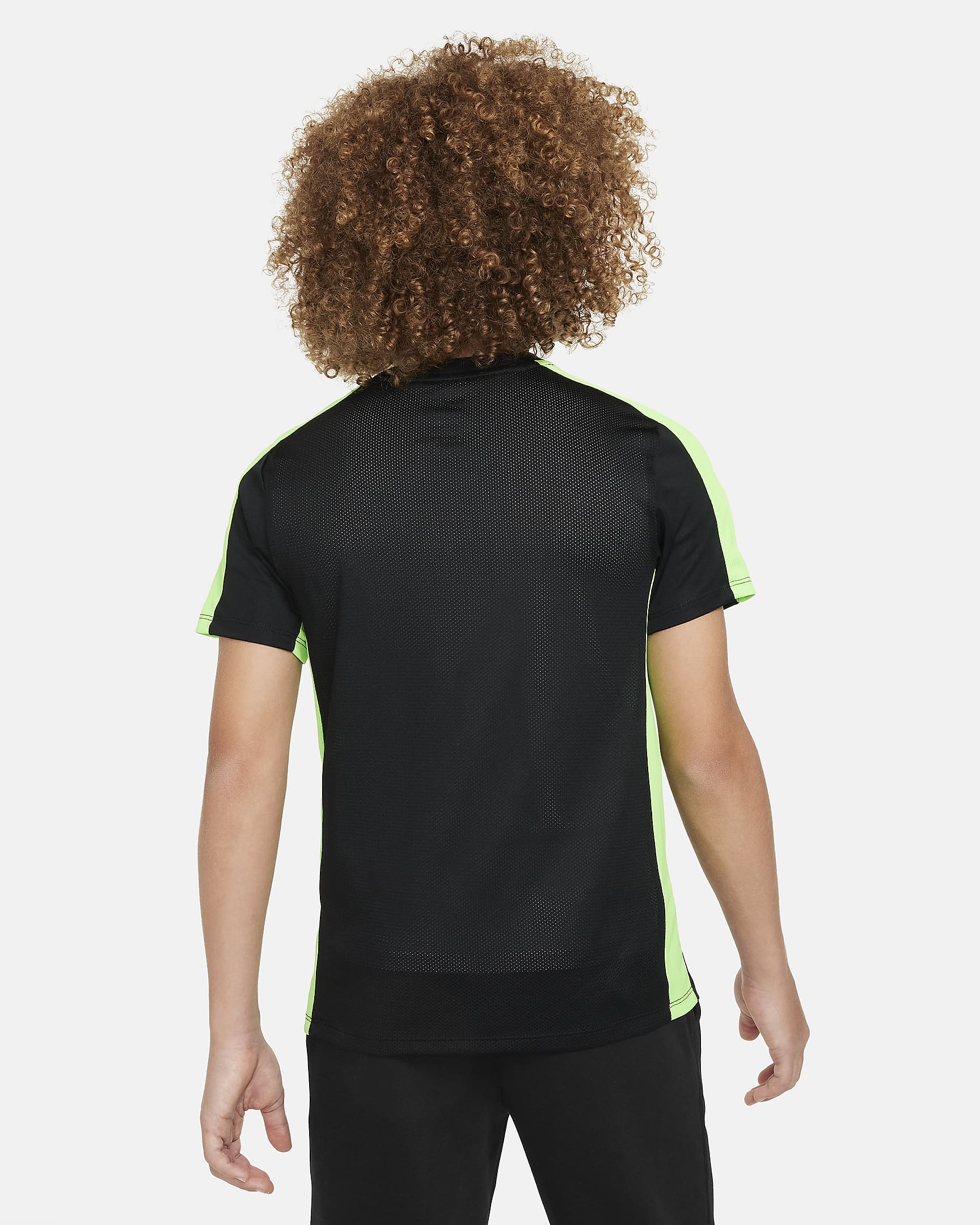 CR7 Big Kids' Dri-FIT Academy23 Soccer Top - Black/Green Strike/Green Strike