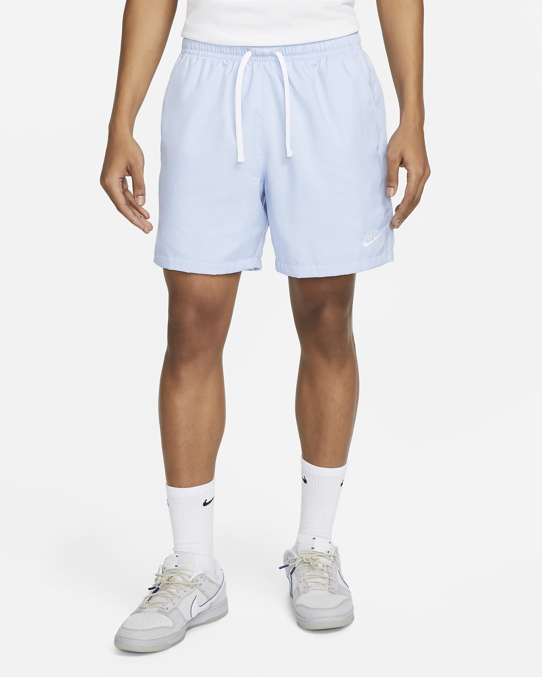 Nike Sportswear Men's Woven Flow Shorts - Light Marine/White