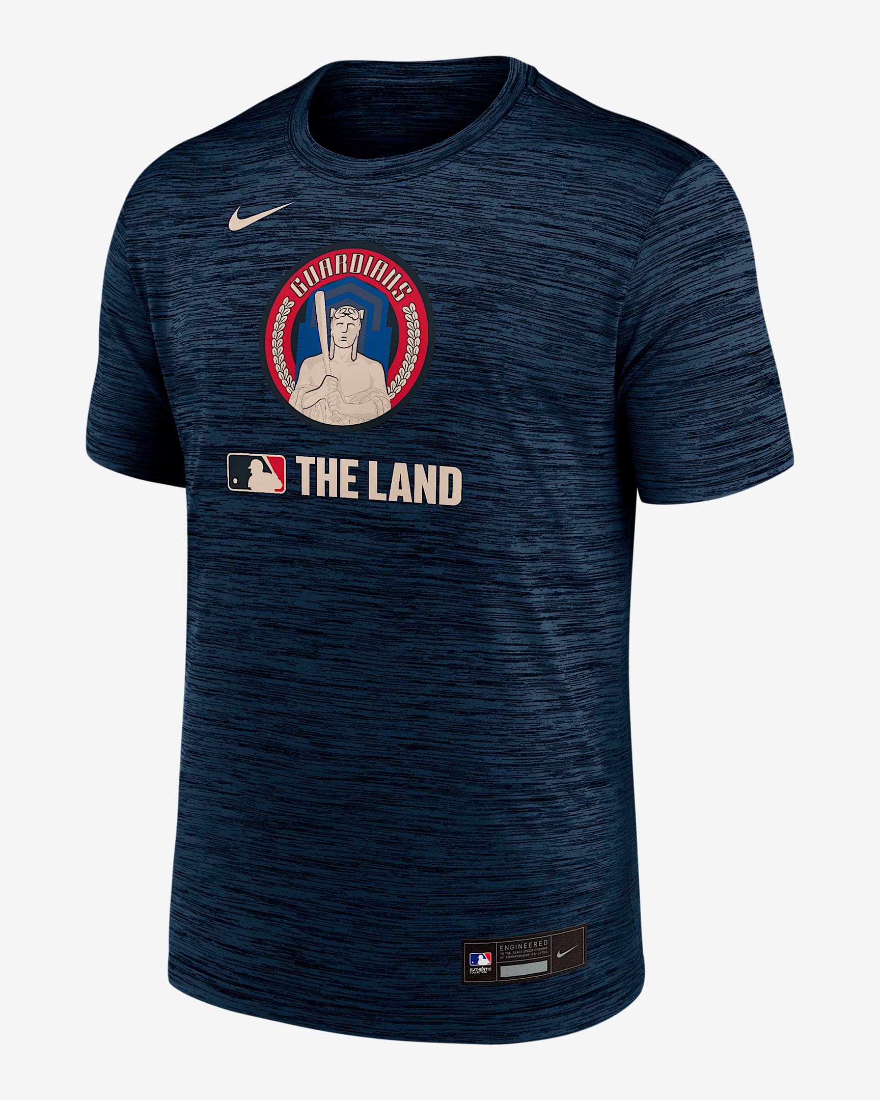 Cleveland Guardians Authentic Collection City Connect Velocity Men's Nike Dri-FIT MLB T-Shirt - Navy