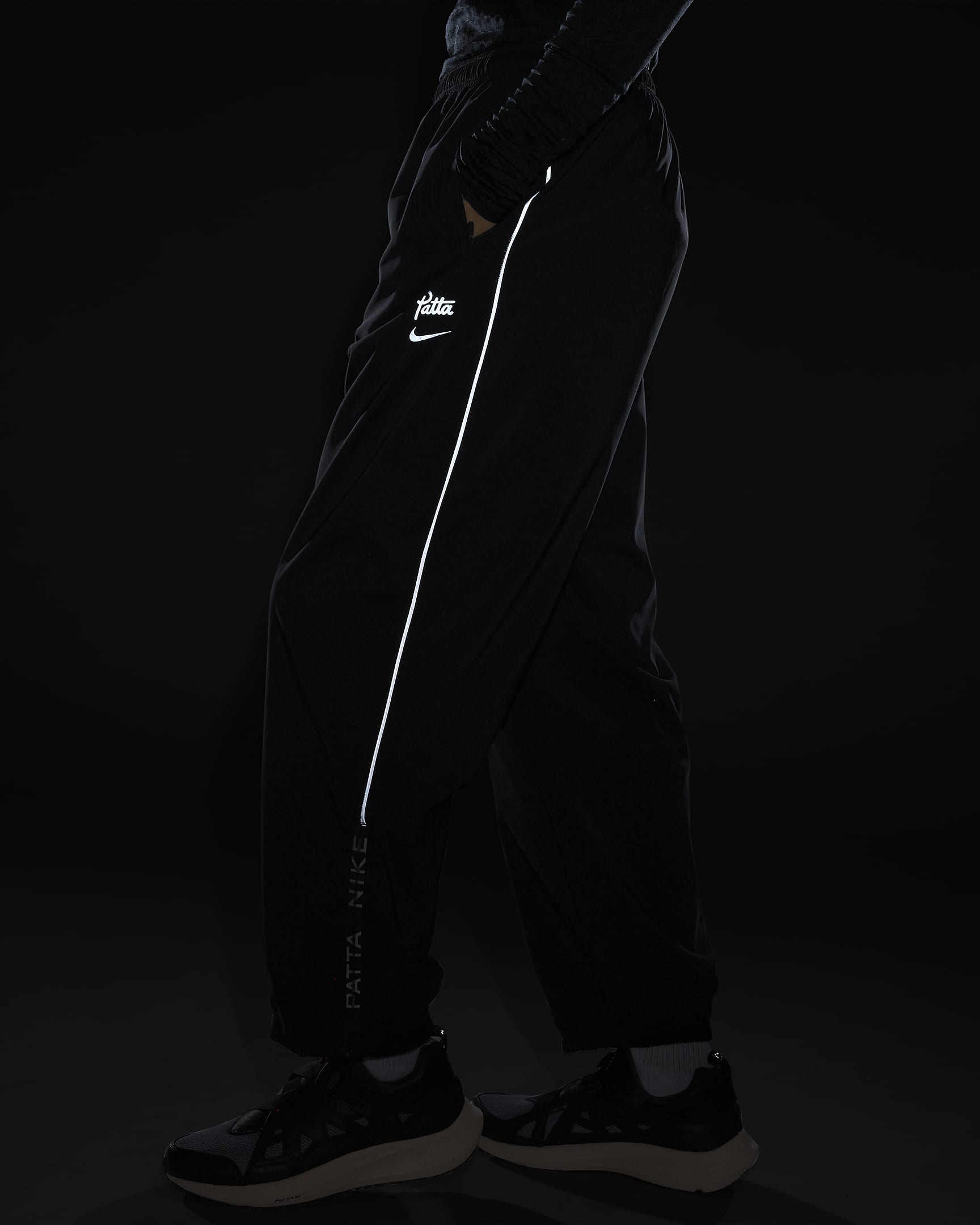 Nike x Patta Running Team Men's Tracksuit Bottoms - Black