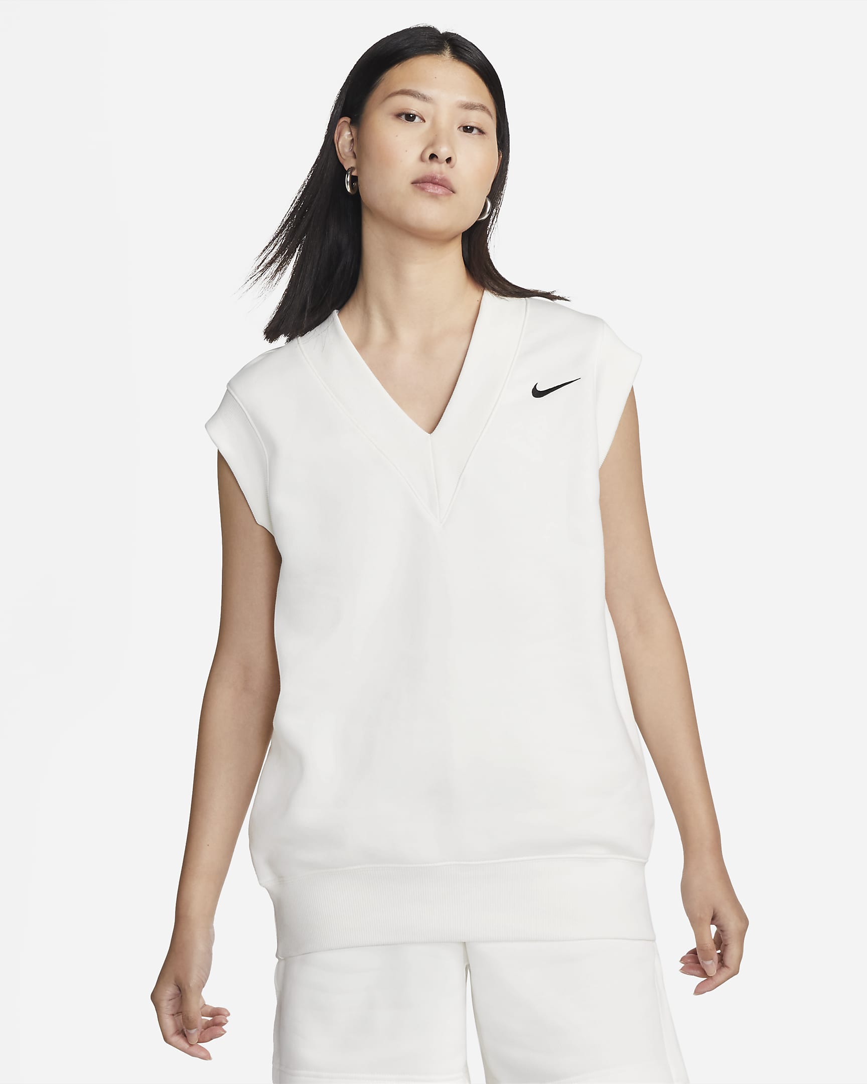 Nike Sportswear Phoenix Fleece Women's Oversized Gilet - Sail/Black