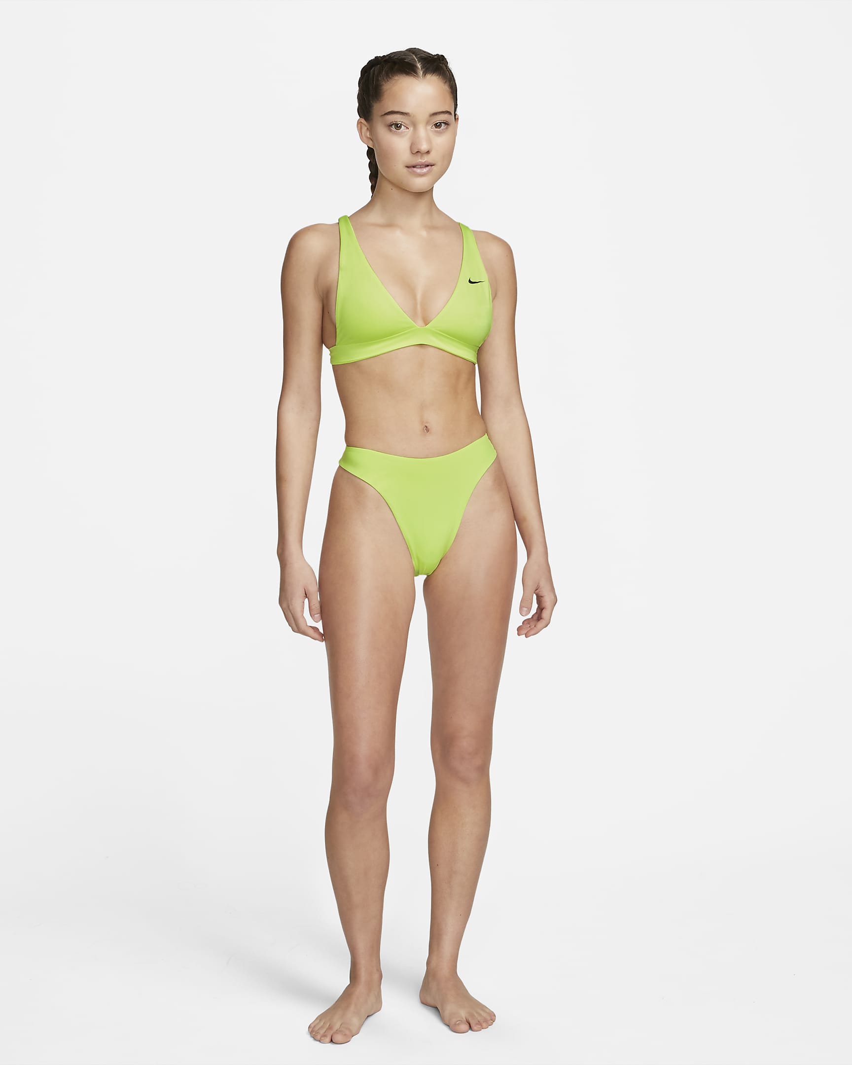 Top de bikini Bralette Nike Essential para mujer - Volt resplandor