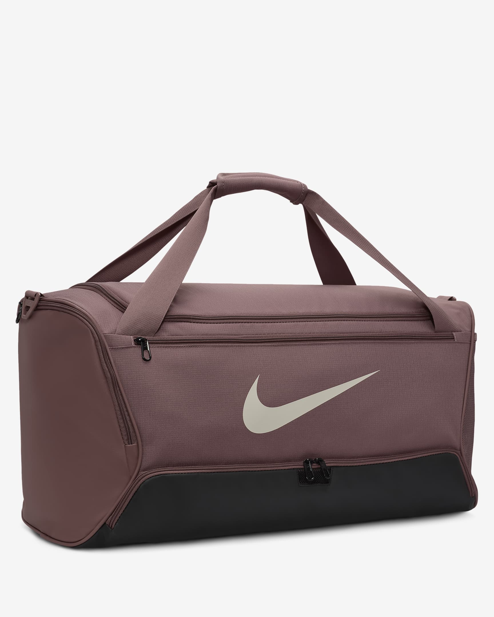 Sac de sport de training Nike Brasilia 9.5 (taille moyenne, 60 L) - Smokey Mauve/Noir/Light Orewood Brown