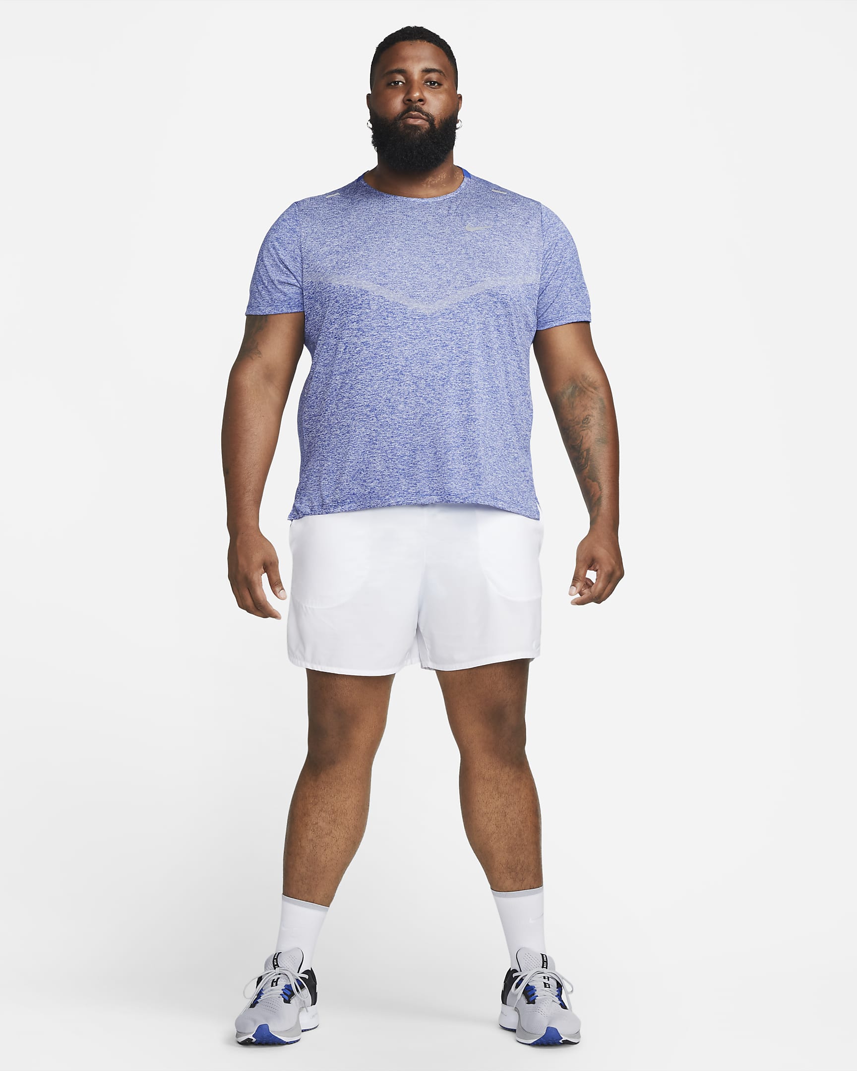 Nike Rise 365 Men's Dri-FIT Short-Sleeve Running Top - Game Royal/Heather