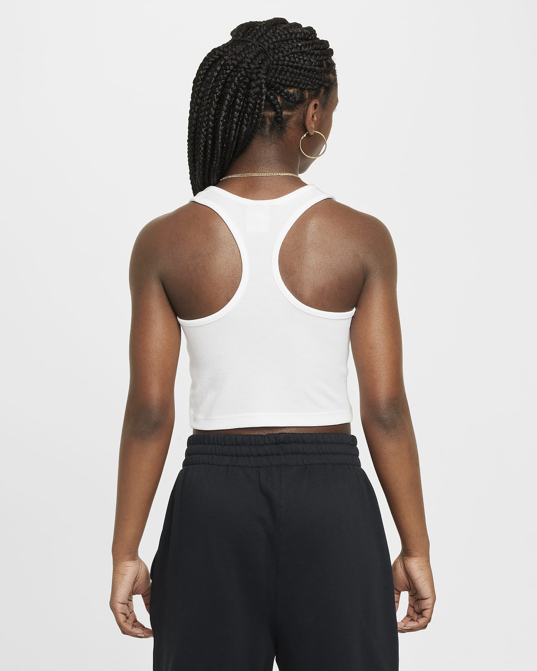 Tank top σε ριμπ ύφανση Nike Sportswear για κορίτσια - Λευκό