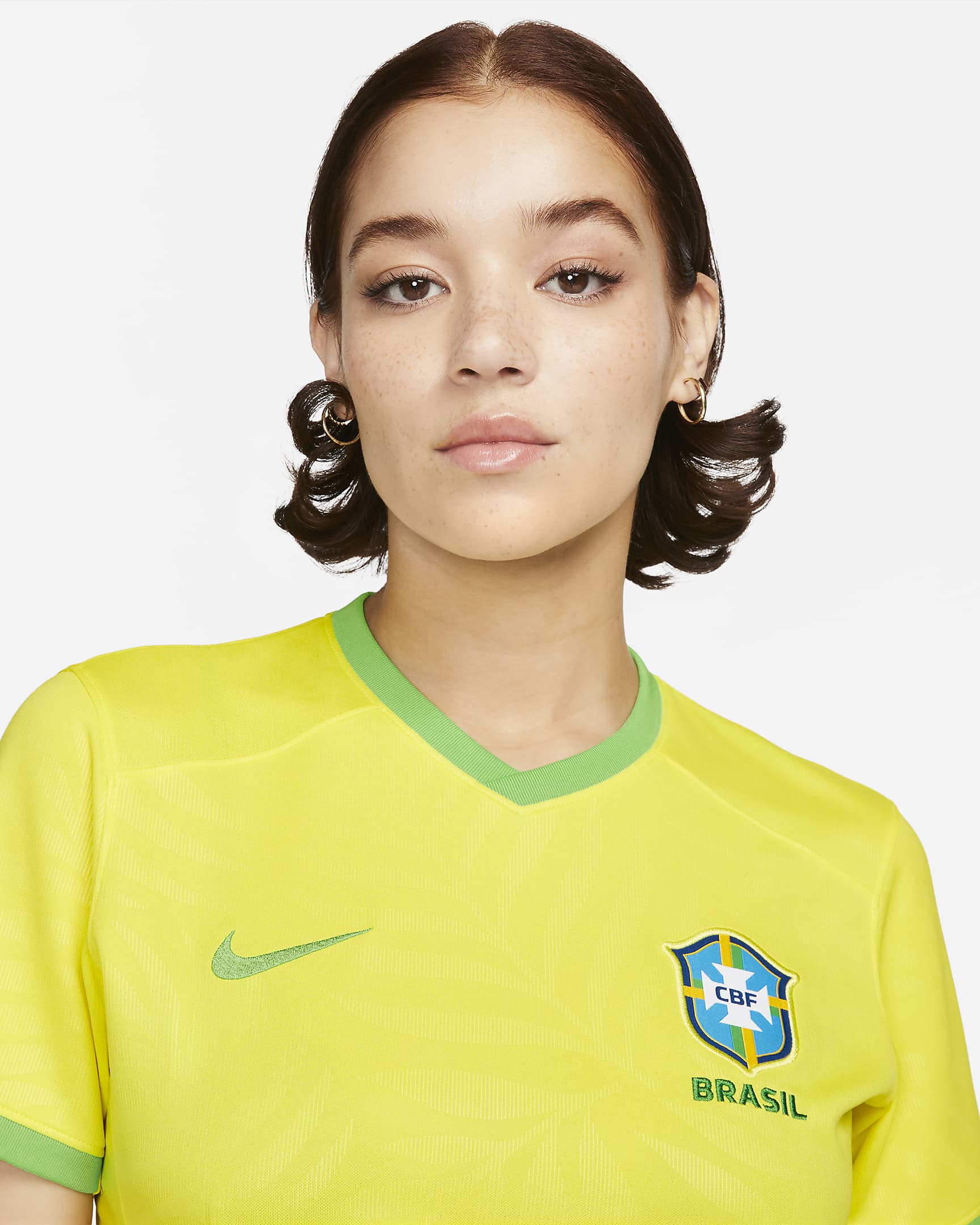 Brazil 2023 Stadium Home Women's Nike DriFIT Football Shirt. Nike DK