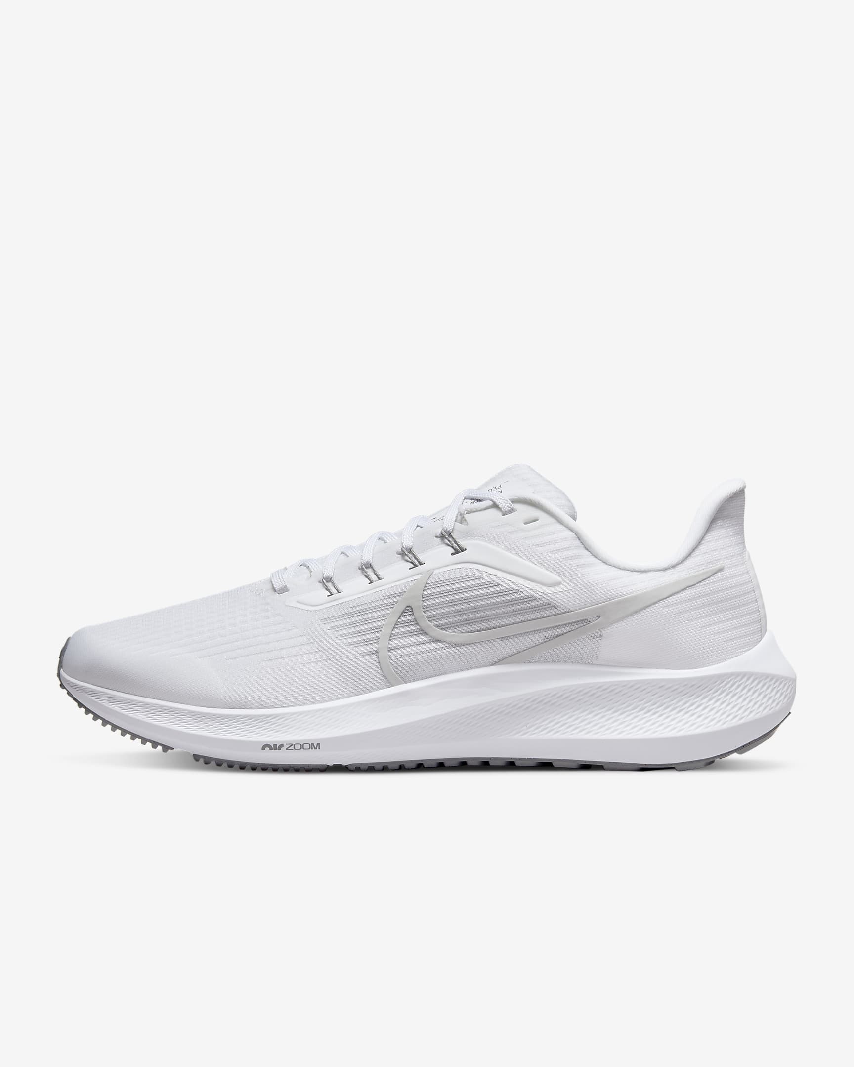 Tenis de correr en pavimento para hombre Nike Pegasus 39 - Blanco/Gris partícula/Gris humo/Gris niebla