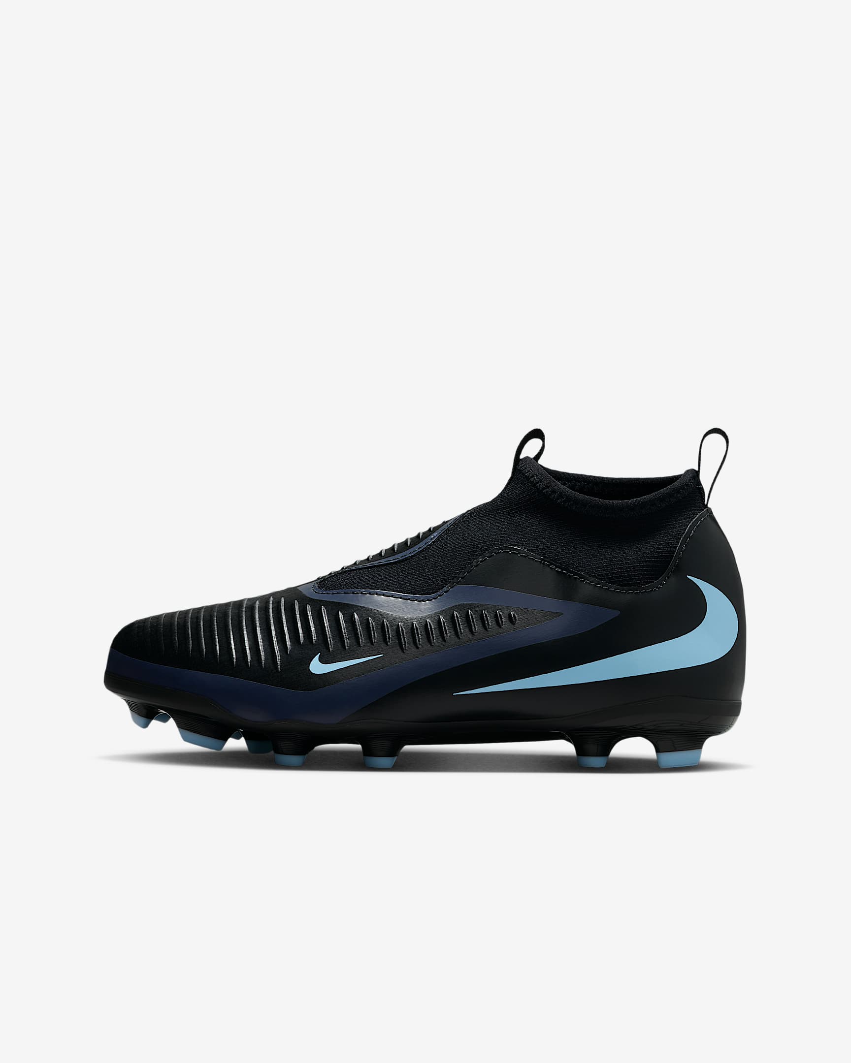 Nike Jr. Phantom 6 High Academy Big Kids' Multi-Ground Soccer Cleats - Black/Black