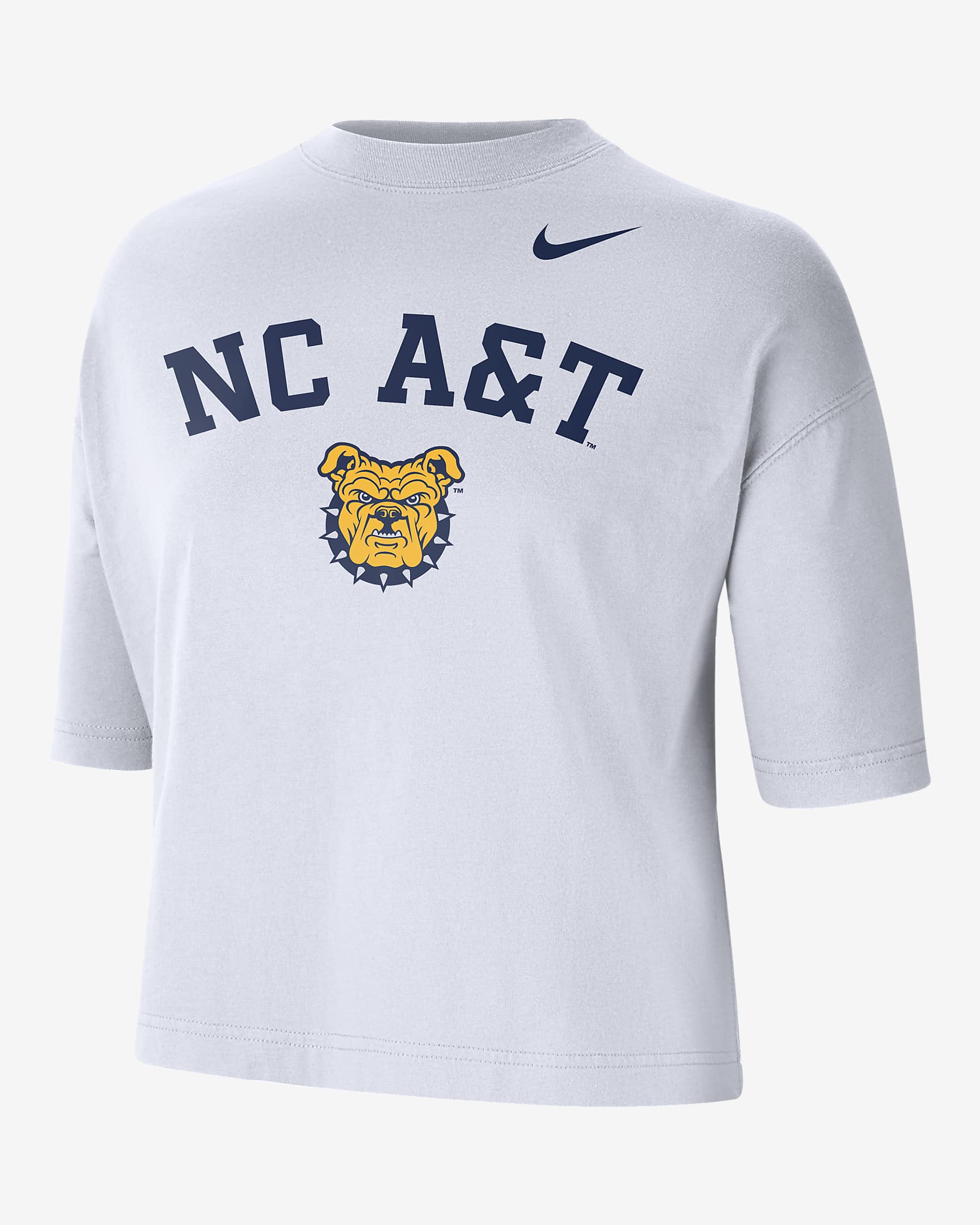 Nike College (North Carolina A&T State) Women's Boxy T-Shirt - White