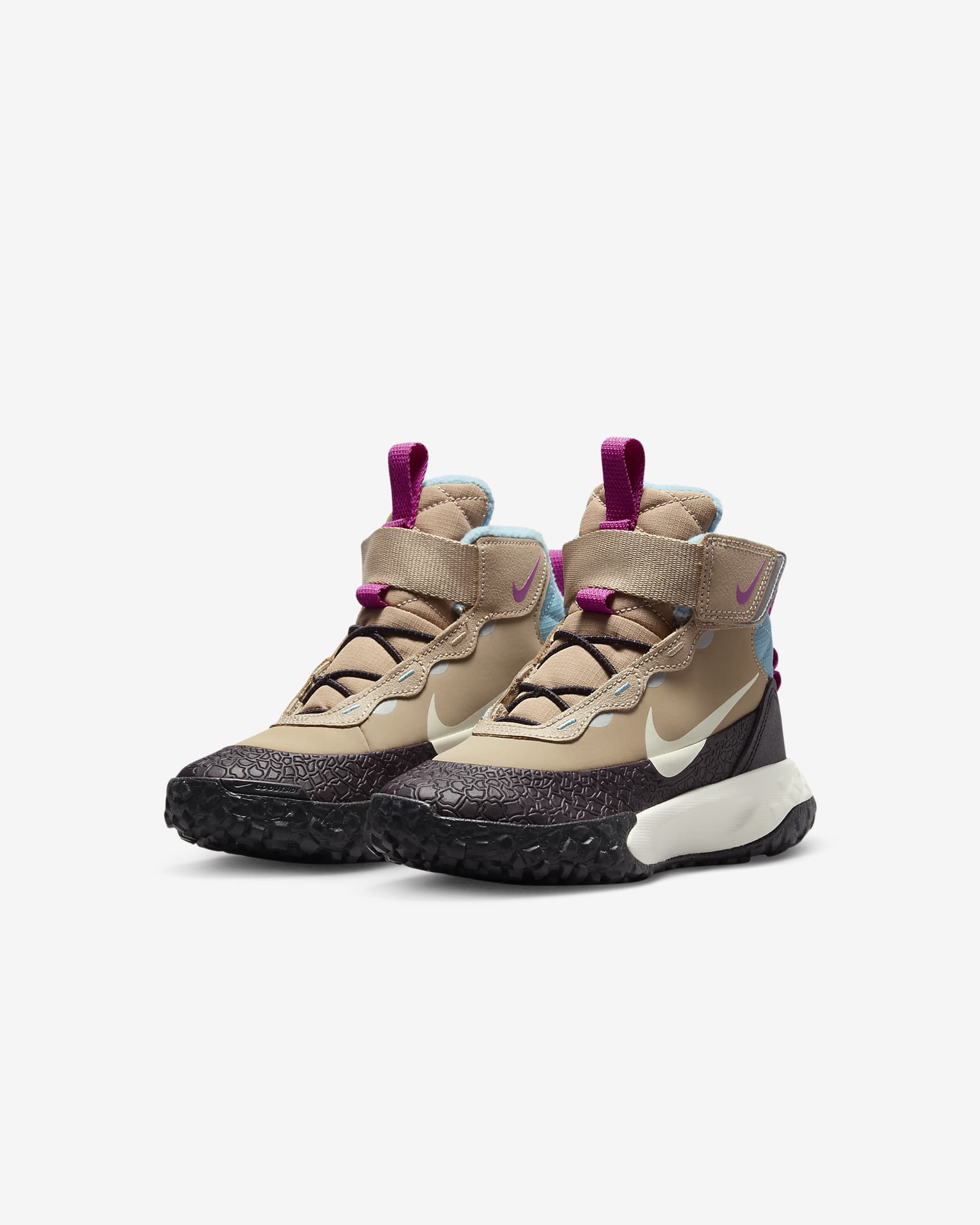 Botas para niños de preescolar Nike Terrascout - Cáñamo/Burdeos ceniza/Denim turquesa/Marfil pálido