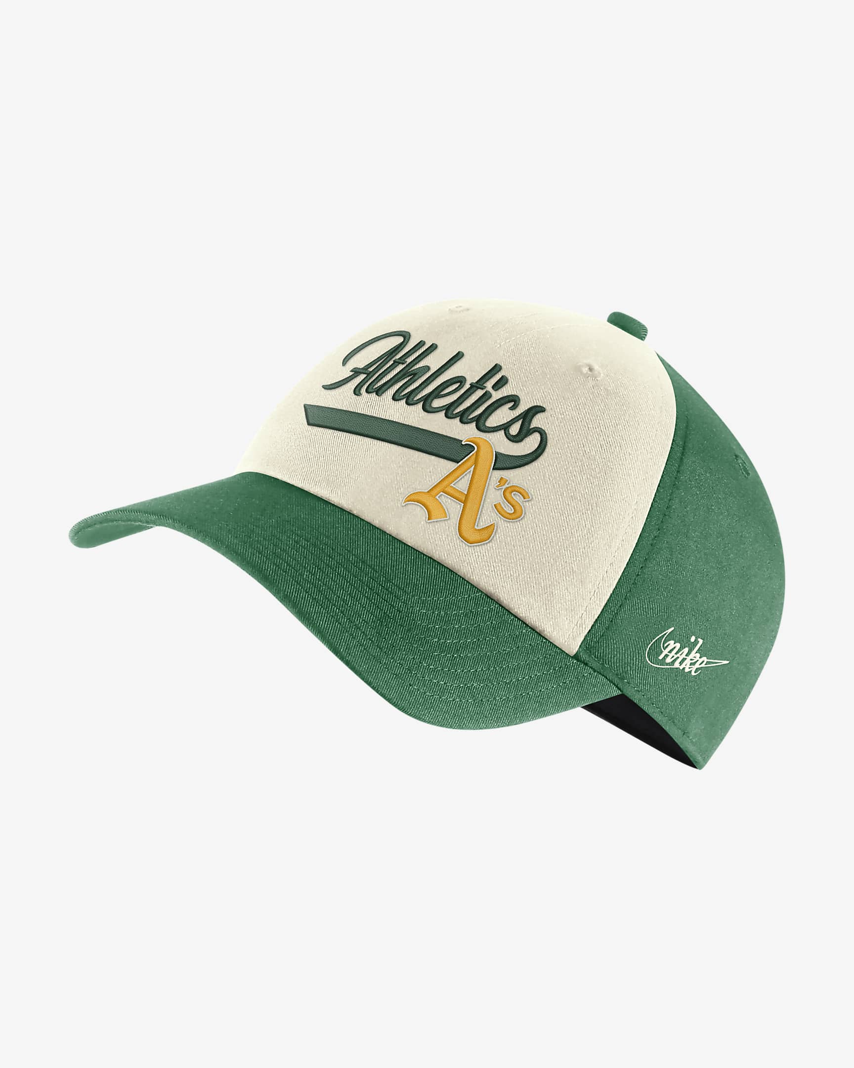 Nike Heritage86 (MLB Oakland Athletics) Hat - Flat Opal/Gorge Green