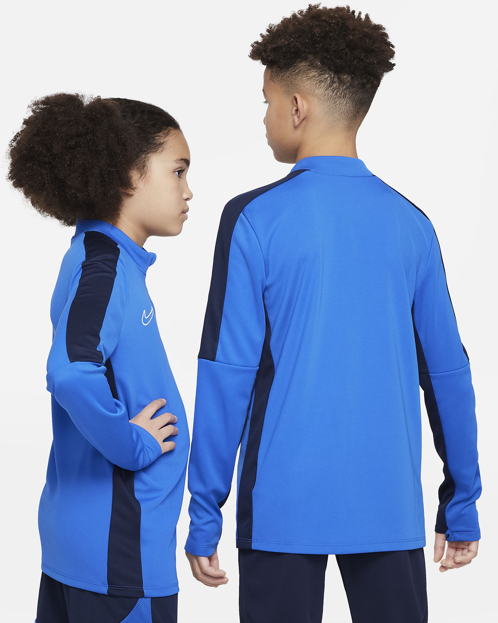 Nike Dri-FIT Academy23 Genç Çocuk Futbol Antrenman Üstü - Royal Blue/Obsidian/Beyaz