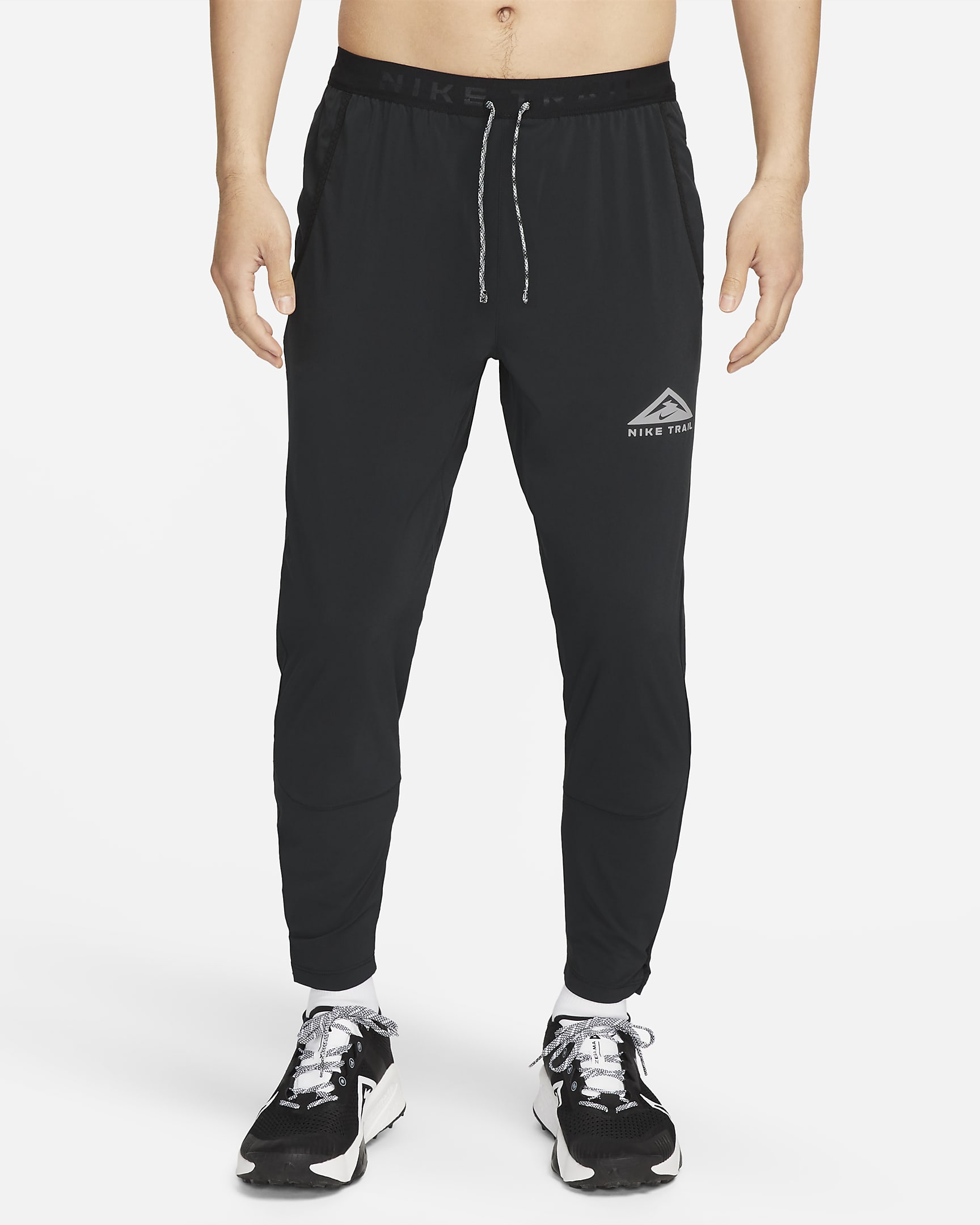 Nike Dri-FIT Men's Trail Running Pants - Black/Black/White