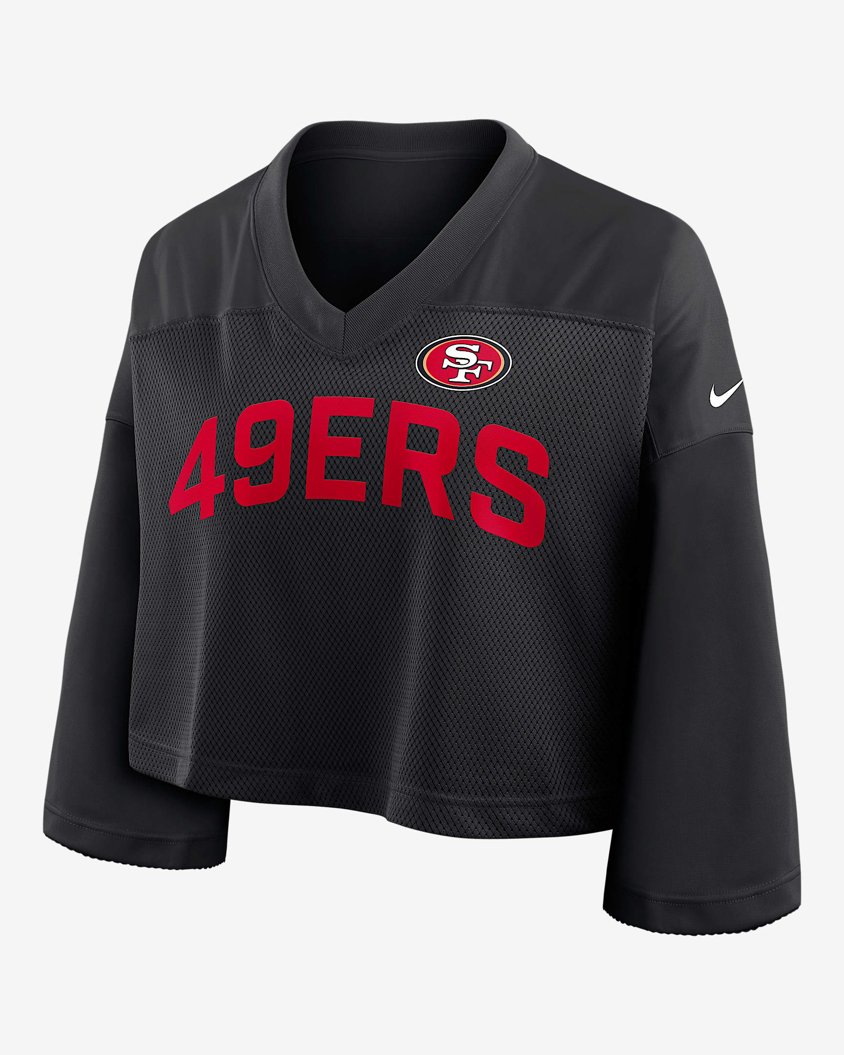 San Francisco 49ers Wide Receiver Jersey Fashion Women's Nike Dri-FIT NFL Cropped Top - Black