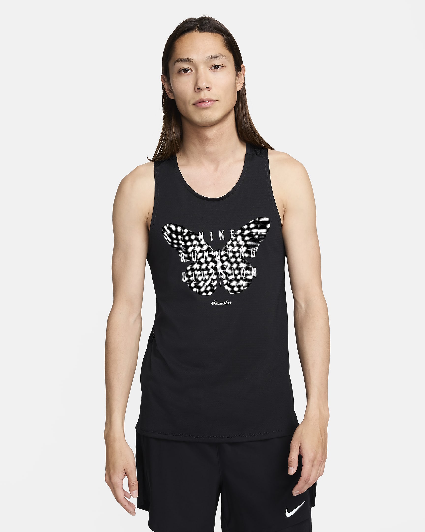 Nike Rise 365 Running Division Men's Dri-FIT Running Tank Top - Black/Black/Summit White