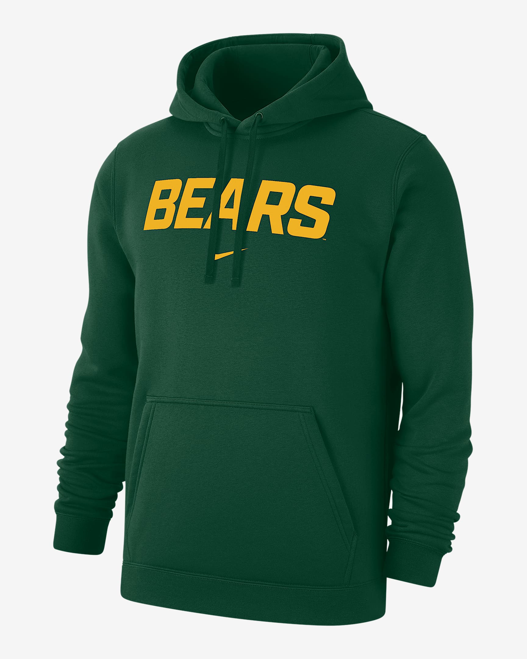 Baylor Club Fleece Men's Nike College Pullover Hoodie - Gorge Green