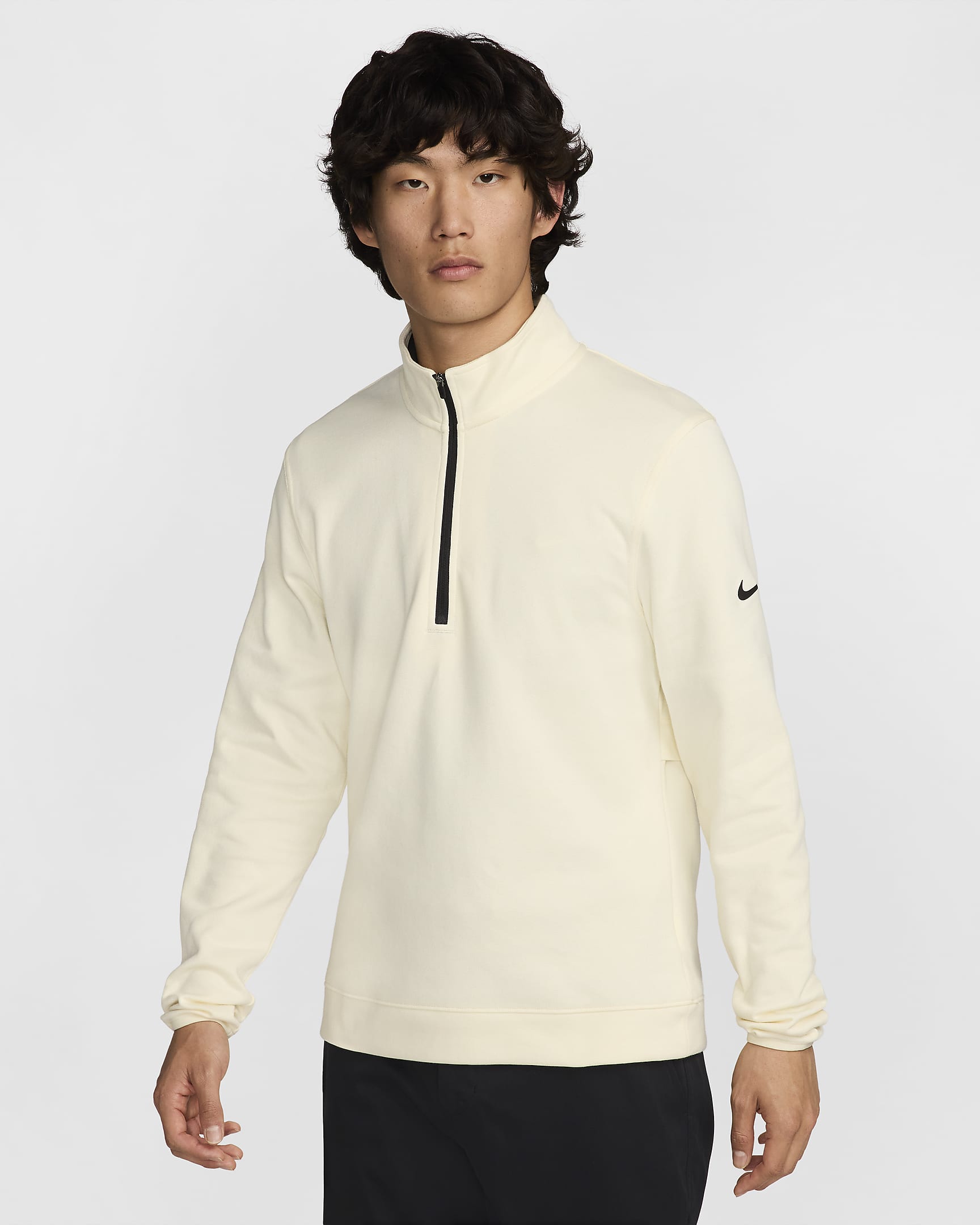 Nike Tour Men's 1/2-Zip Golf Top - Coconut Milk/Black