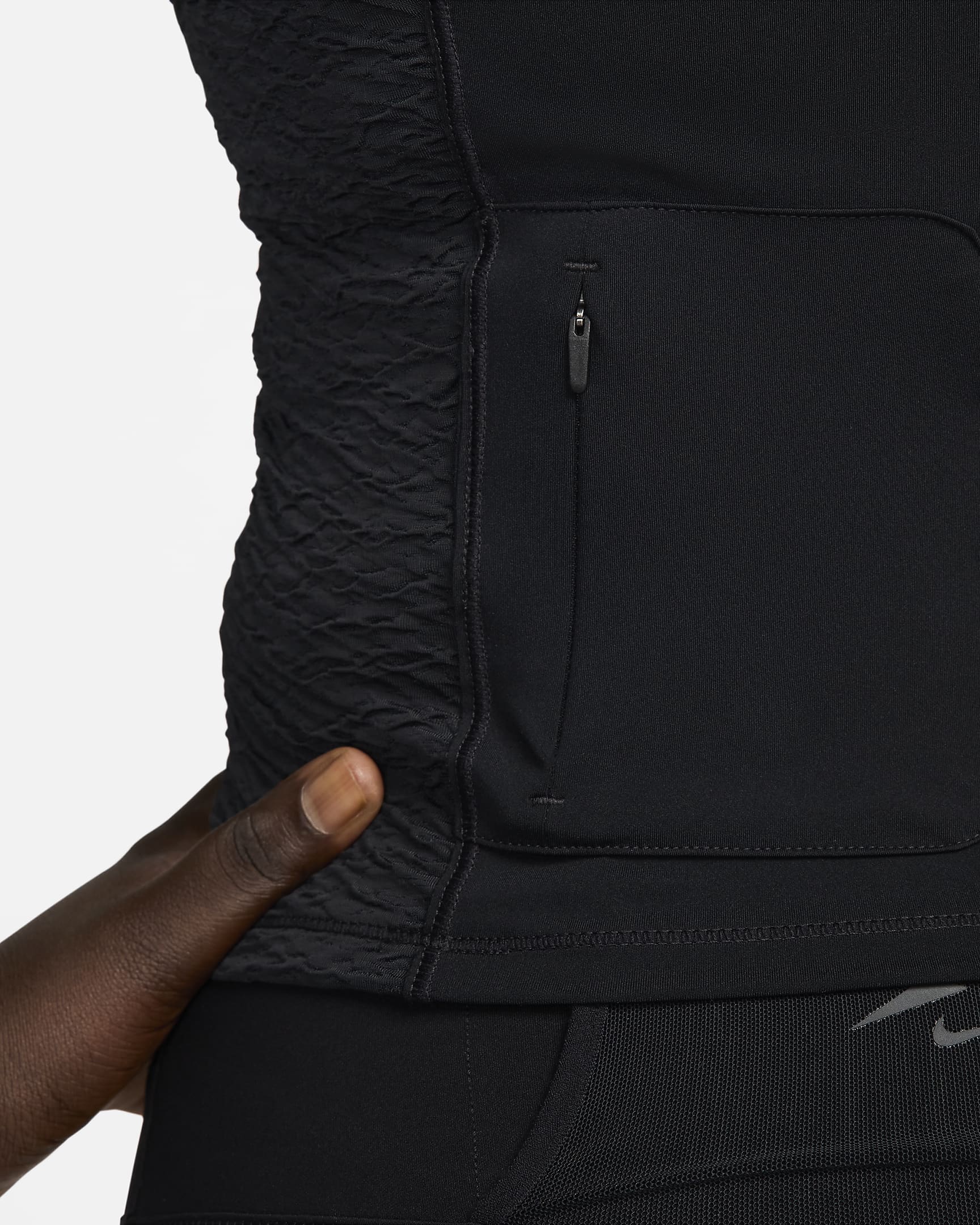 Débardeur de running à 1/4 de zip Dri-FIT Nike Trail pour femme - Noir/Noir/Dark Smoke Grey