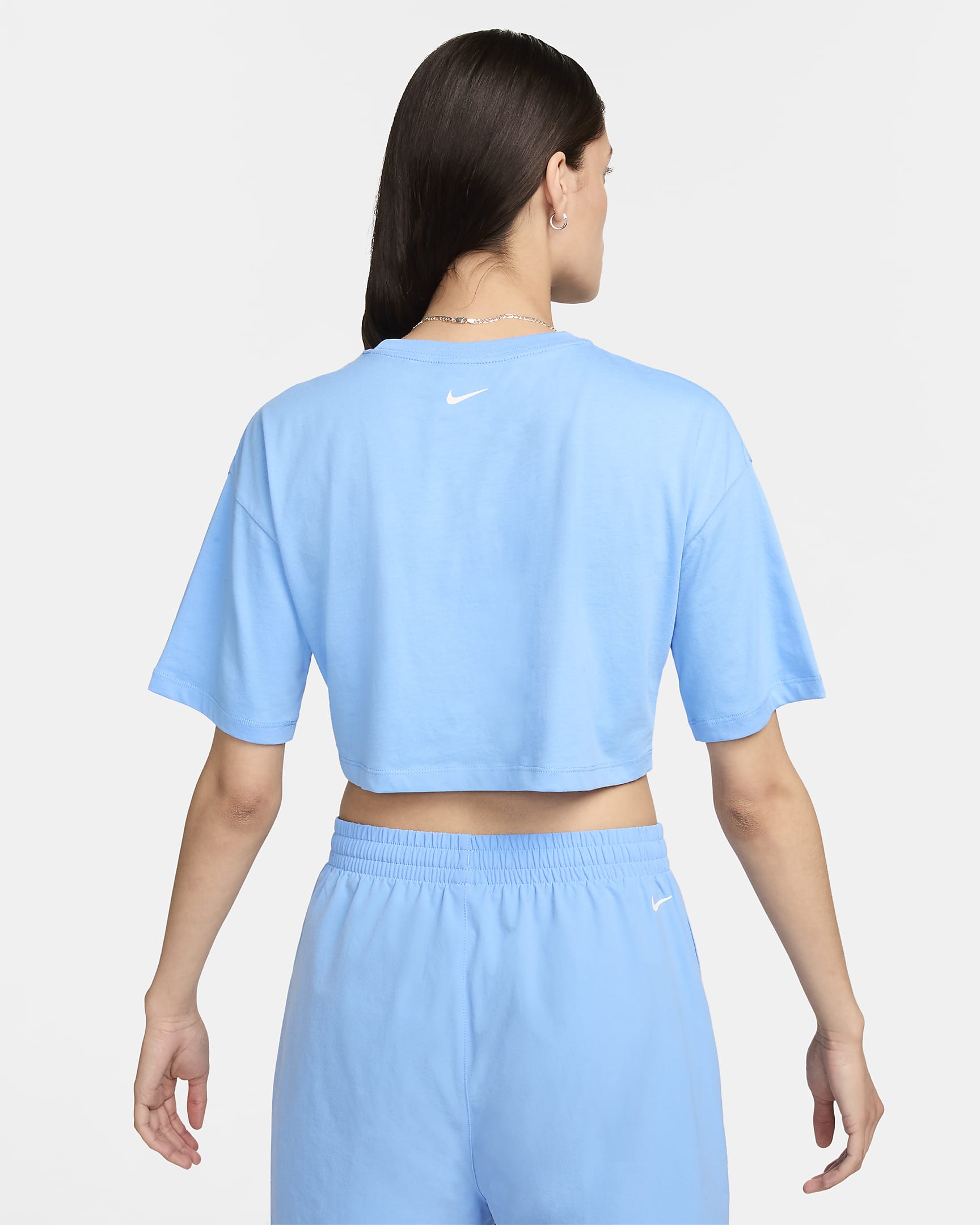 Nike Sportswear Women's Cropped T-Shirt - University Blue/Sail