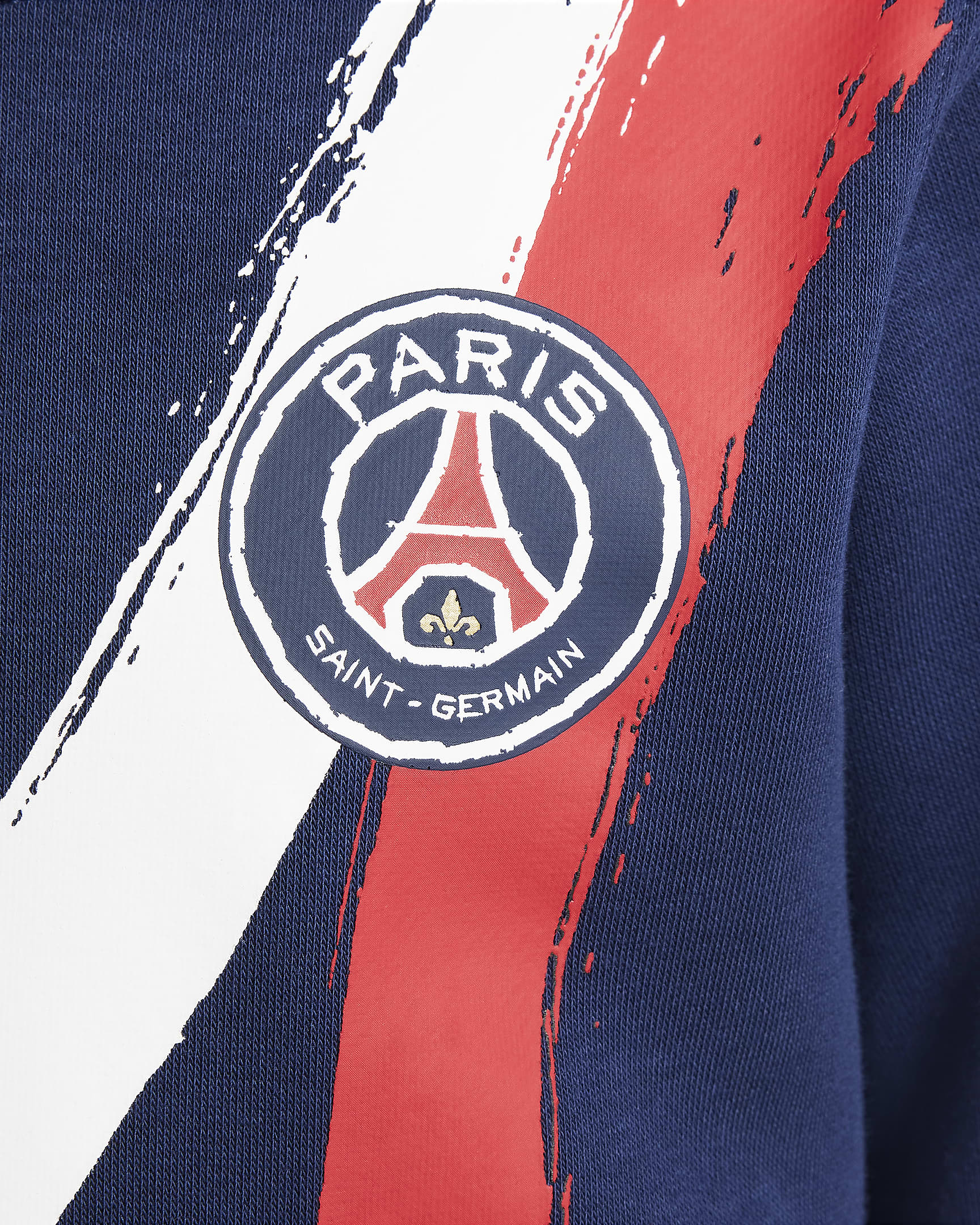 Paris Saint-Germain Club Big Kids' (Boys') Nike Soccer Pullover Hoodie - Midnight Navy/University Red