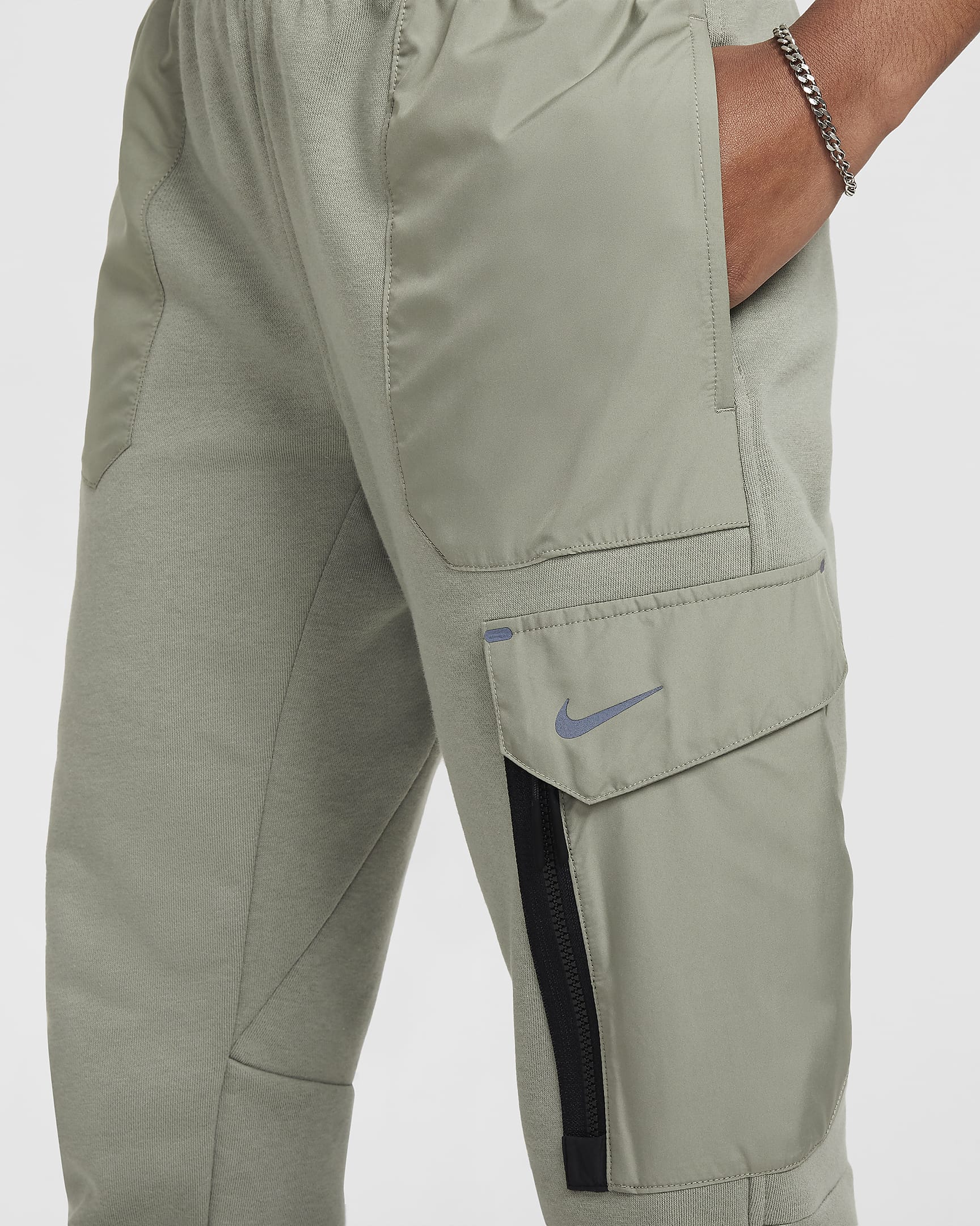 Pantalon en tissu Fleece Nike Sportswear City Utility EasyOn pour ado - Dark Stucco/Noir