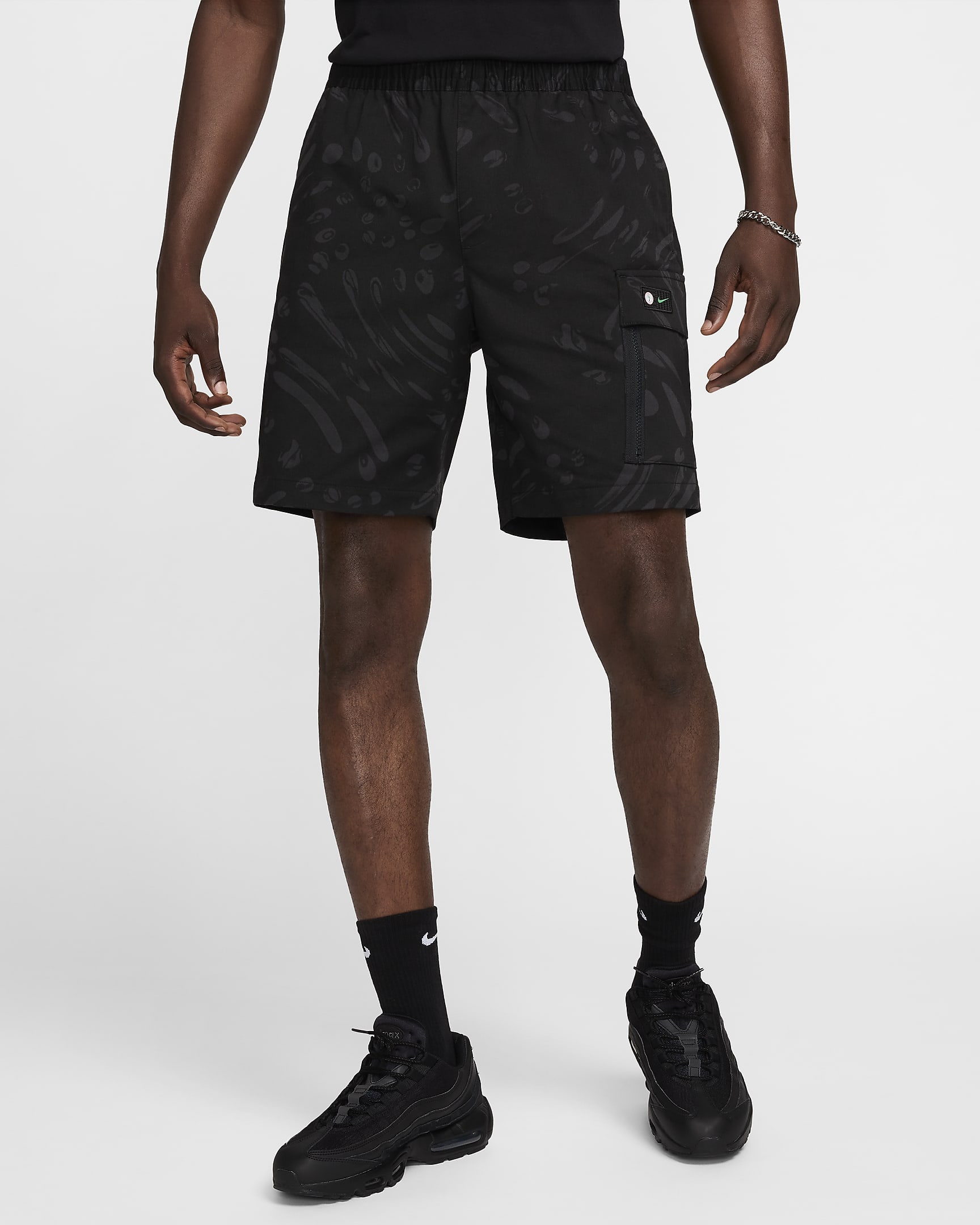 Nigeria Nike vevd fotballshorts til herre - Svart