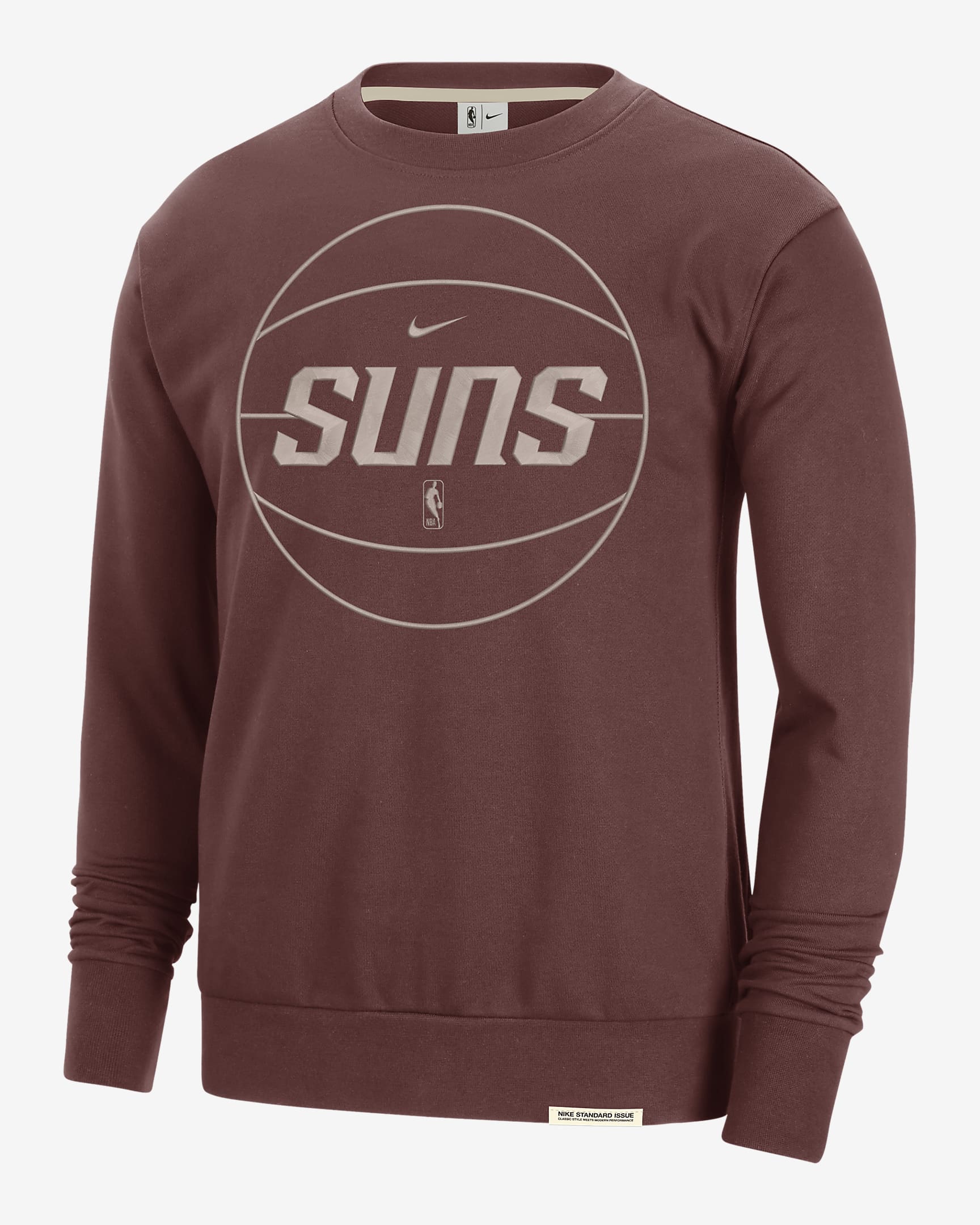 Sudadera Nike Dri-FIT de la NBA para hombre Phoenix Suns Standard Issue - Poni oscuro/Marfil pálido/Topo difuso