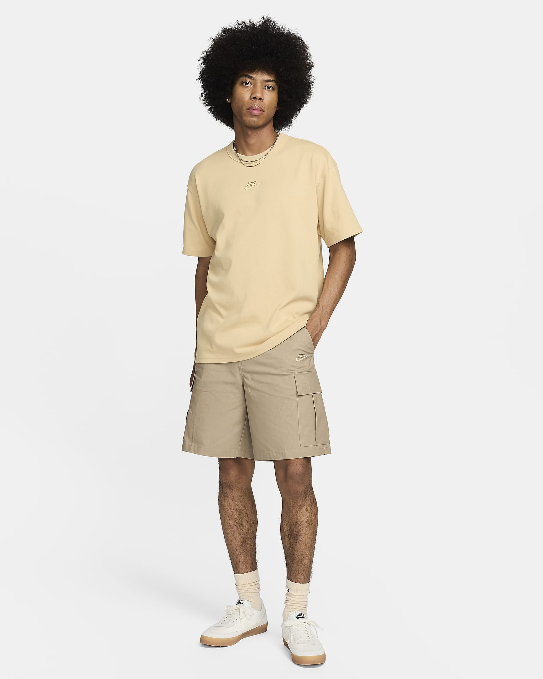 Nike Club Men's Woven Cargo Shorts - Khaki/Khaki