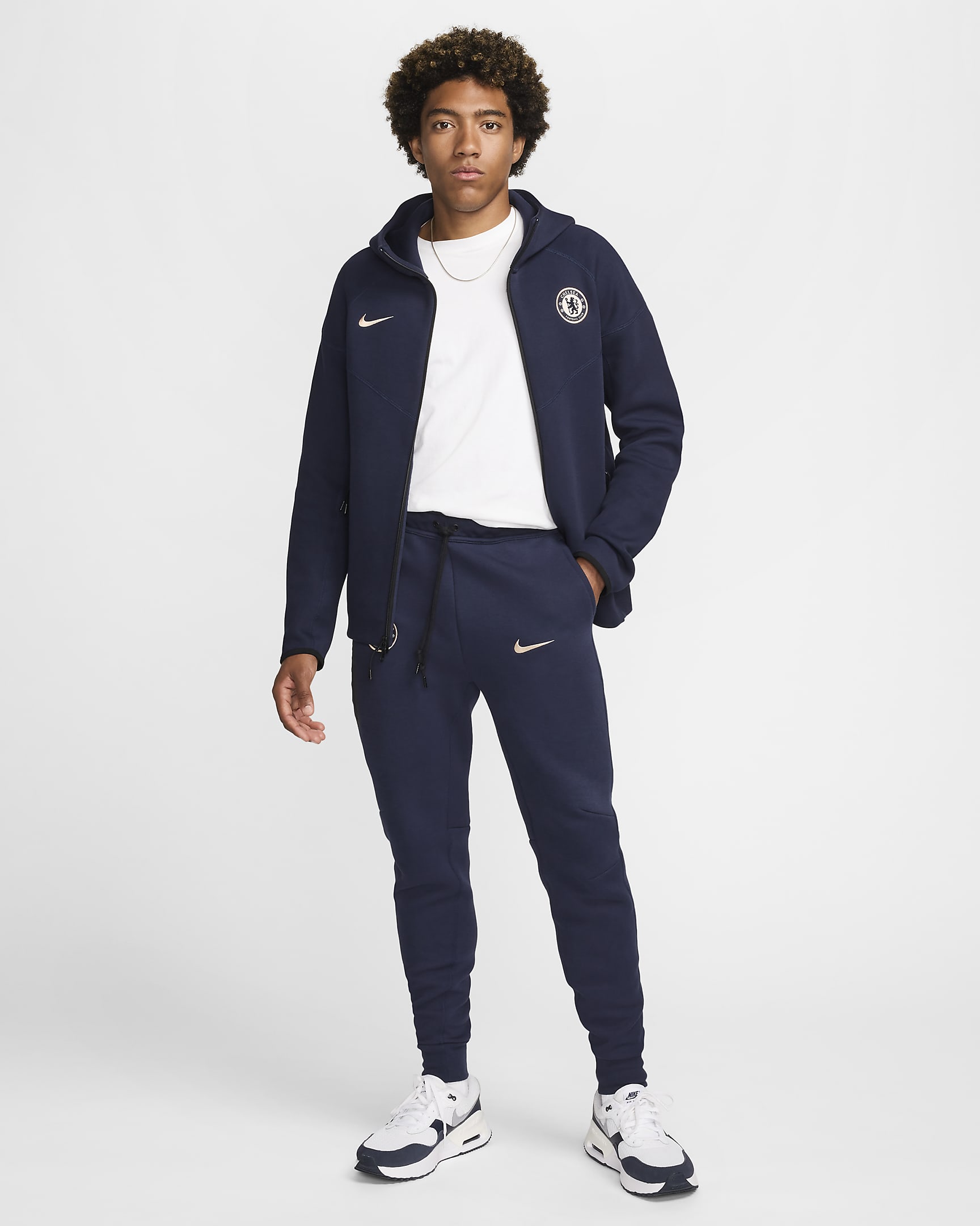 FC Chelsea Tech Fleece Nike Fußball-Jogger (Herren) - Obsidian/Guava Ice