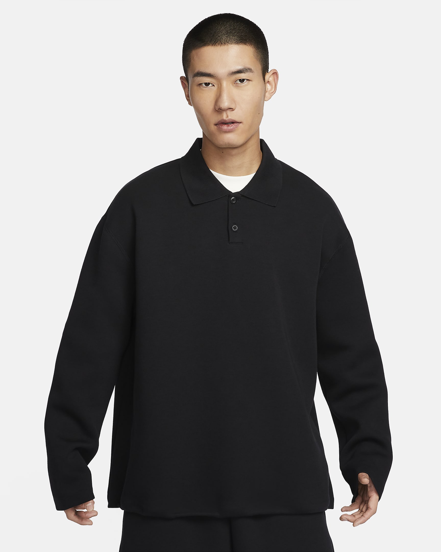 Nike Tech Fleece Reimagined Men's Polo - Black