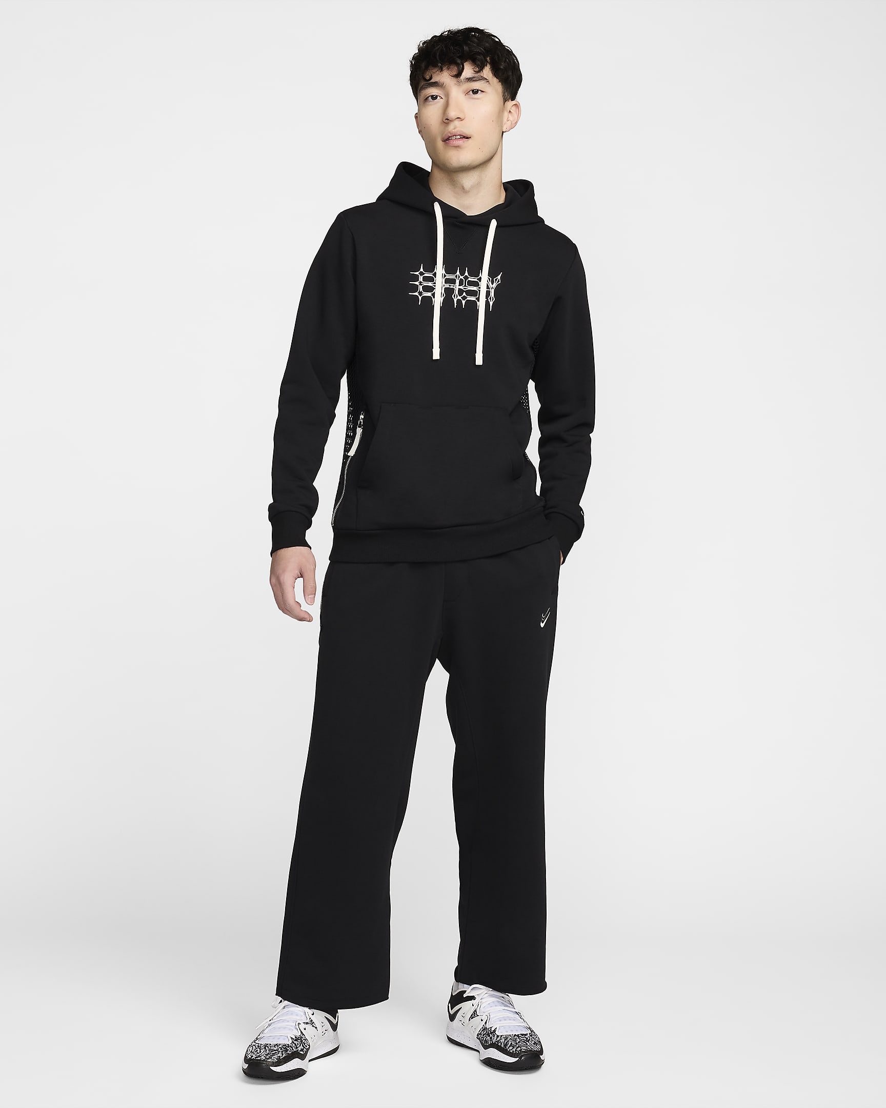 Kevin Durant Men's Dri-FIT Standard Issue Pullover Basketball Hoodie - Black/Sail/Sail