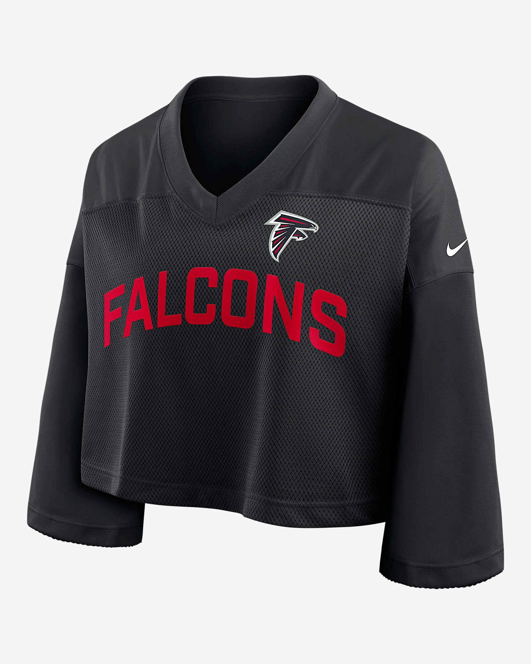 Top cropped Nike Dri-FIT de la NFL para mujer Atlanta Falcons Wide Receiver Jersey Fashion - Negro