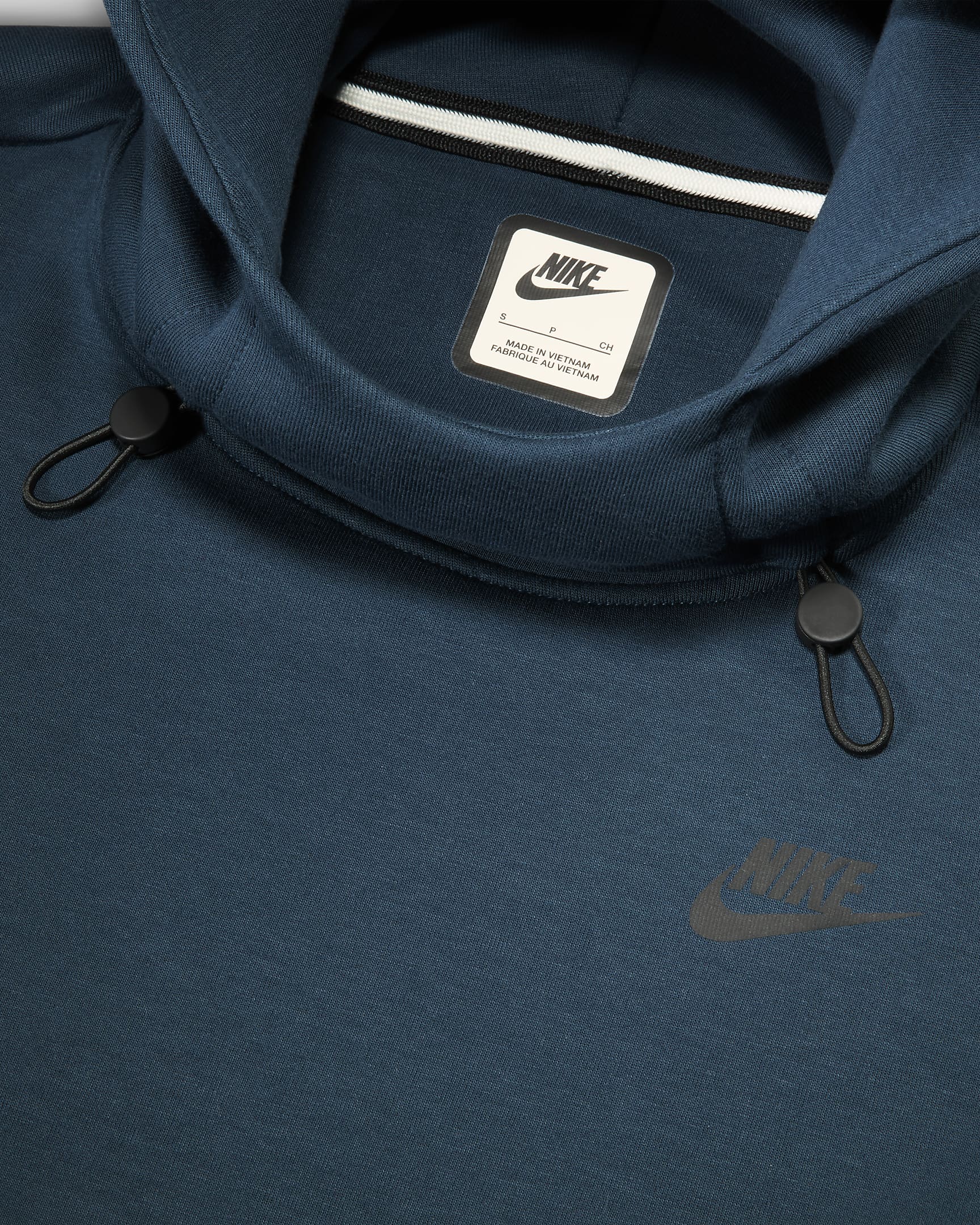 Sudadera con gorro oversized para mujer Nike Sportswear Tech Fleece - Azul marino militar/Negro