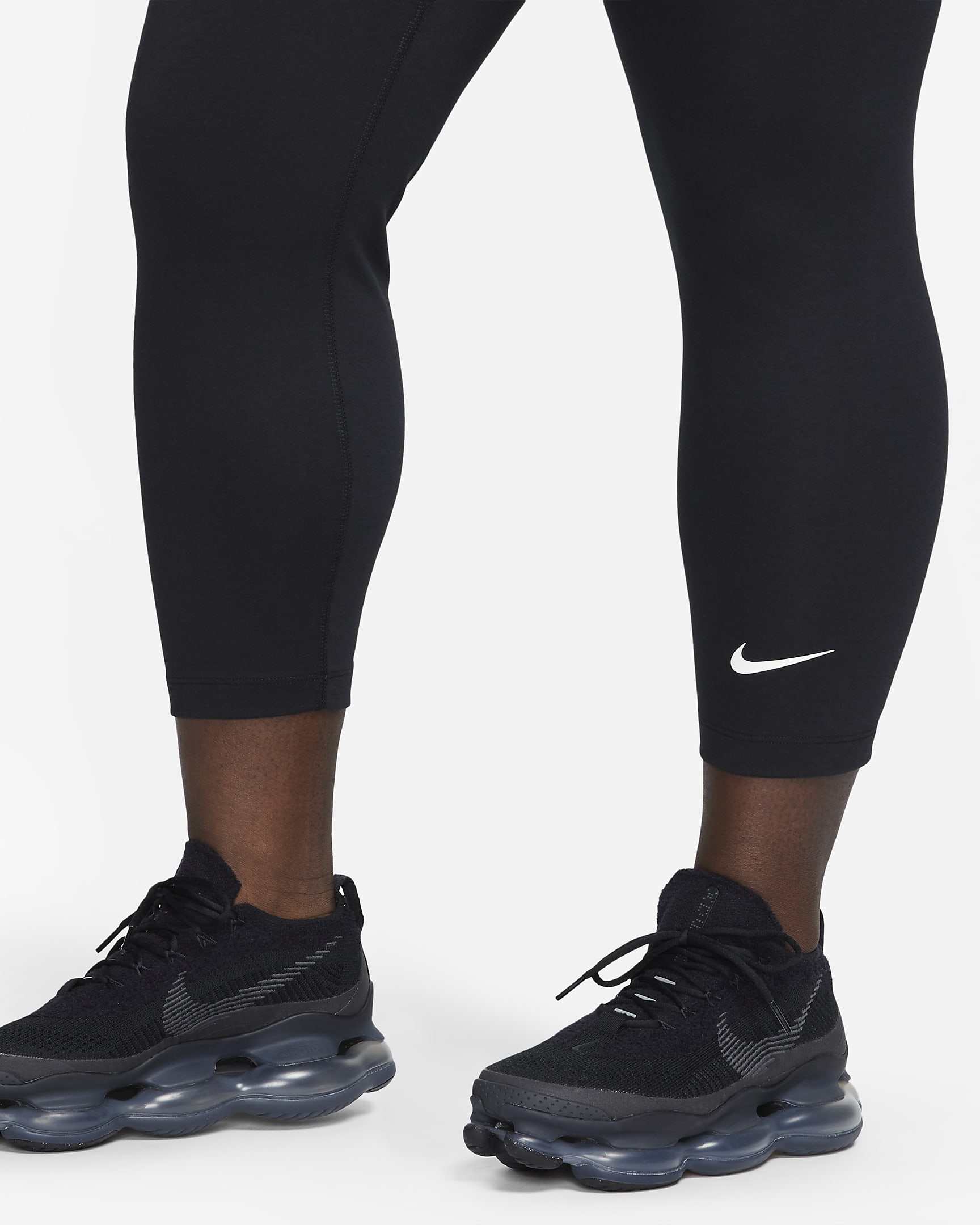 Damskie legginsy 7/8 z wysokim stanem Nike Sportswear Classic (duże rozmiary) - Czerń/Sail