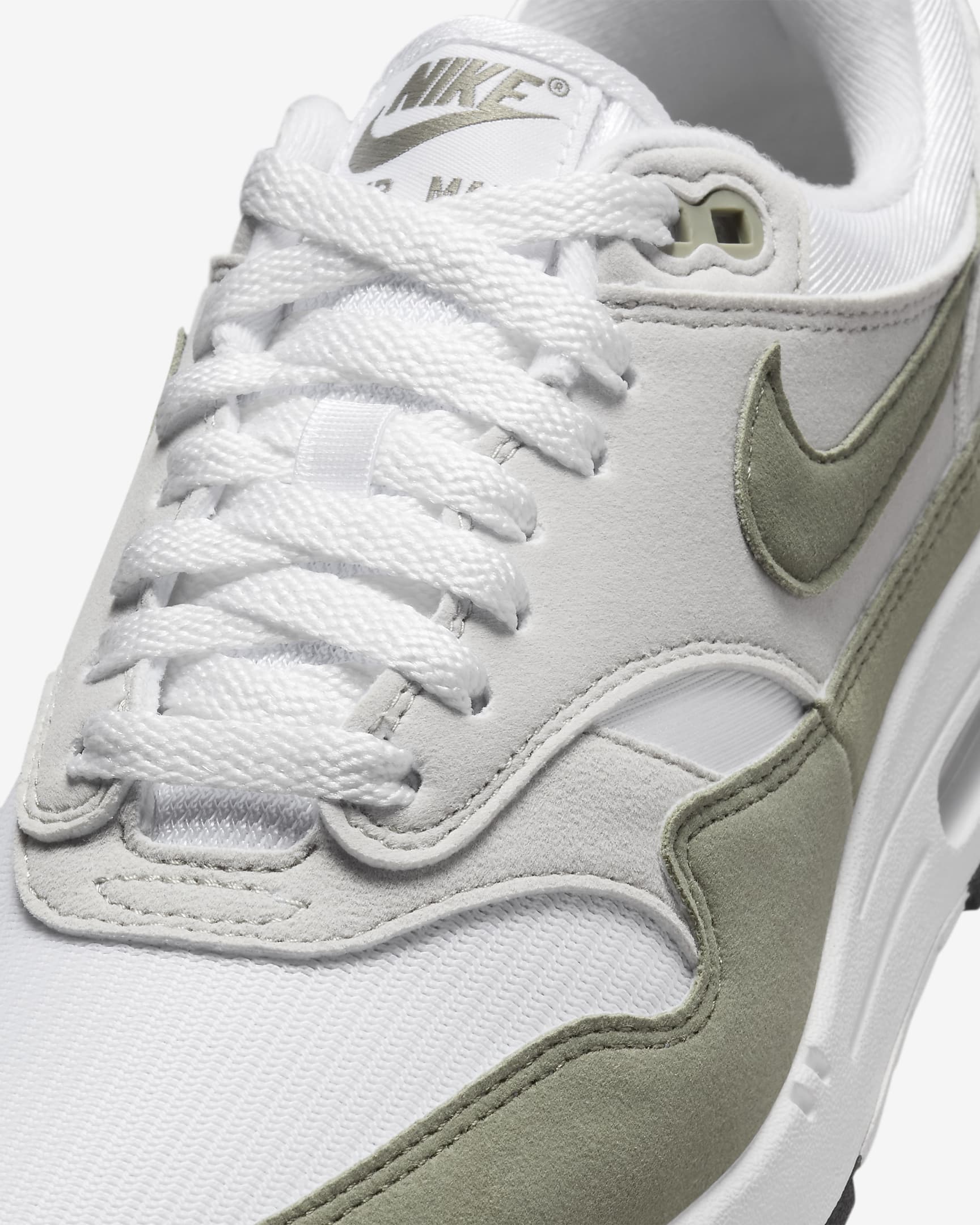 Chaussure Nike Air Max 1 pour femme - Blanc/Neutral Grey/Noir/Light Army