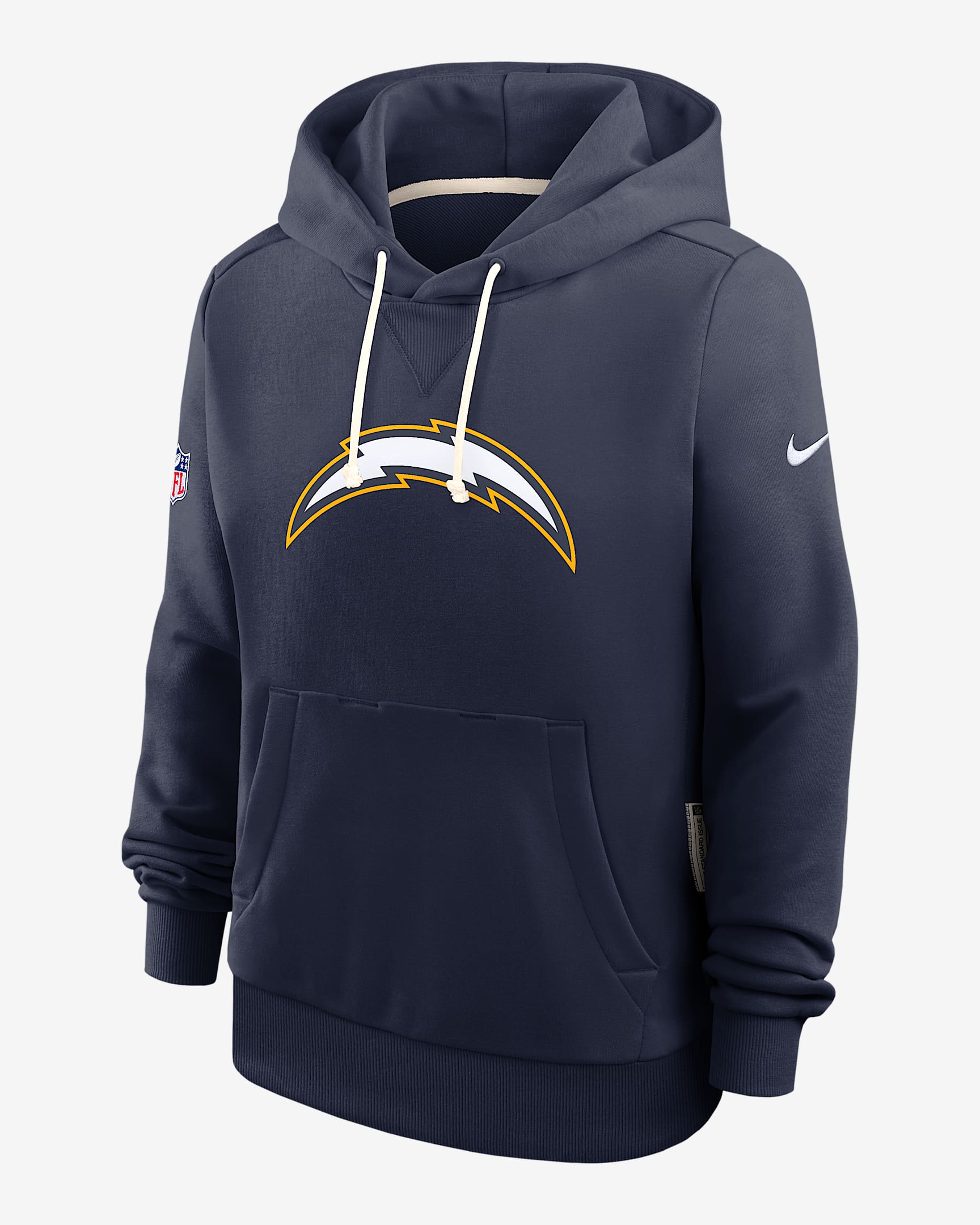 Sudadera con gorro sin cierre Nike Dri-FIT de la NFL para mujer Los Angeles Chargers Alt Pack - Azul marino