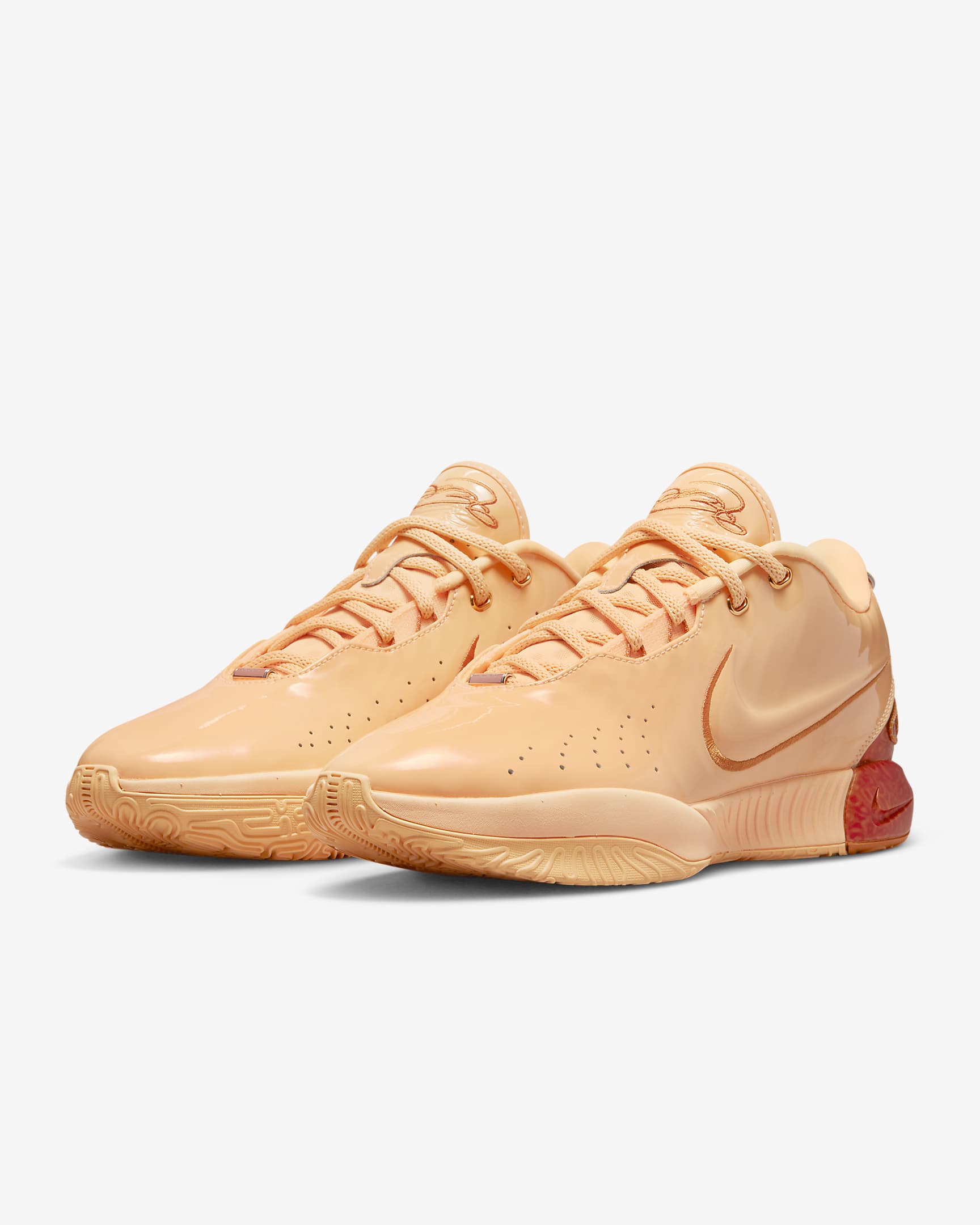 LeBron XXI "Dragon Pearl" Basketball Shoes - Melon Tint/Metallic Red Bronze/Monarch