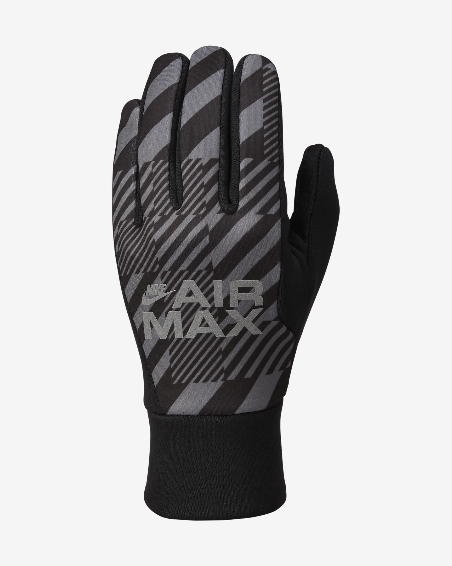 Gants de foot Therma-FIT Nike Academy - Noir/Smoke Grey/Metallic Silver