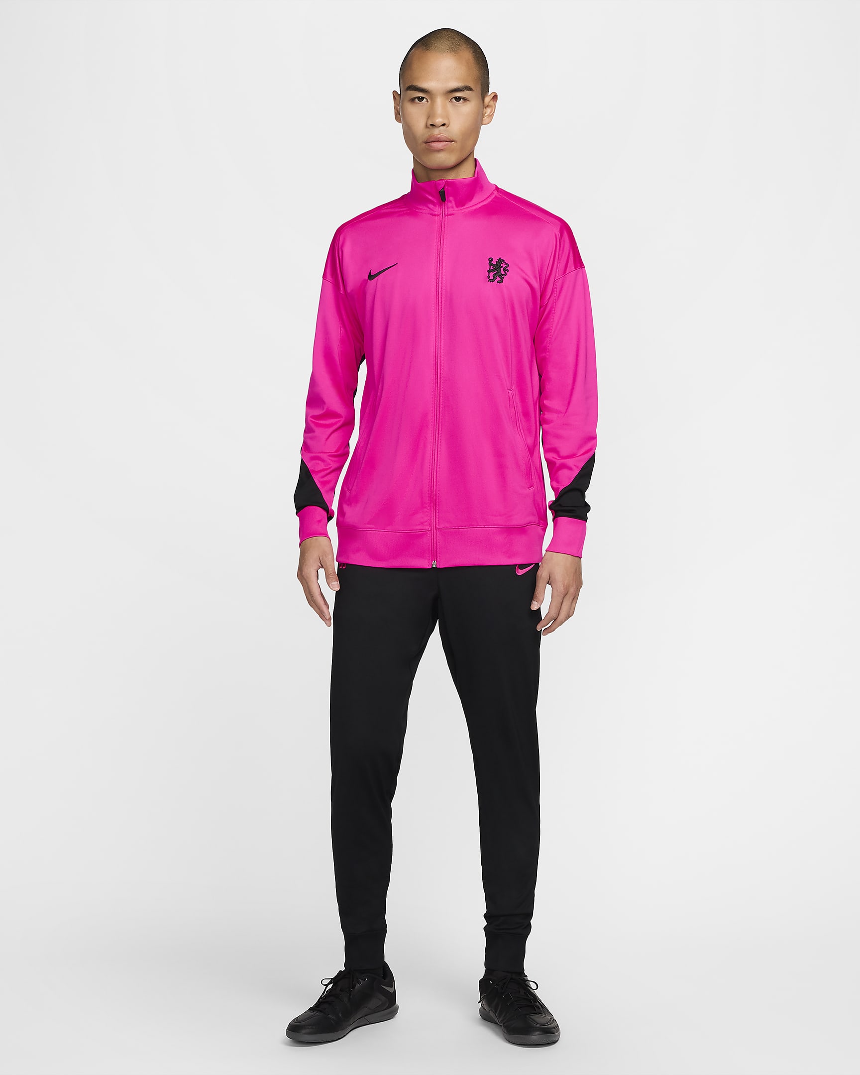 Tuta in maglia Nike Football Dri-FIT Chelsea FC Strike da uomo – Terza - Pink Prime/Nero/Pink Prime