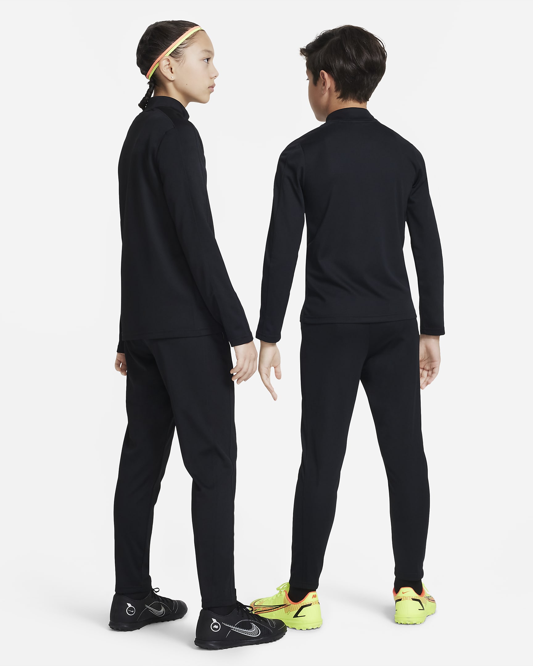 Fotbollstracksuit Nike Dri-FIT Academy23 för barn - Svart/Svart/Vit