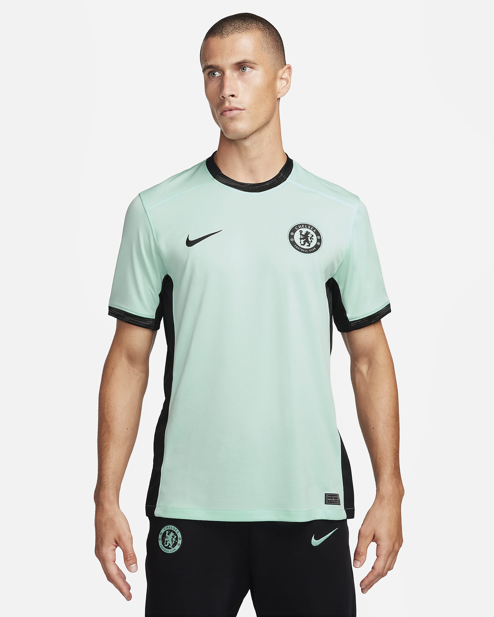 Chelsea FC 2023/24 Stadium Third Men's Nike Dri-FIT Soccer Jersey - Mint Foam/Black