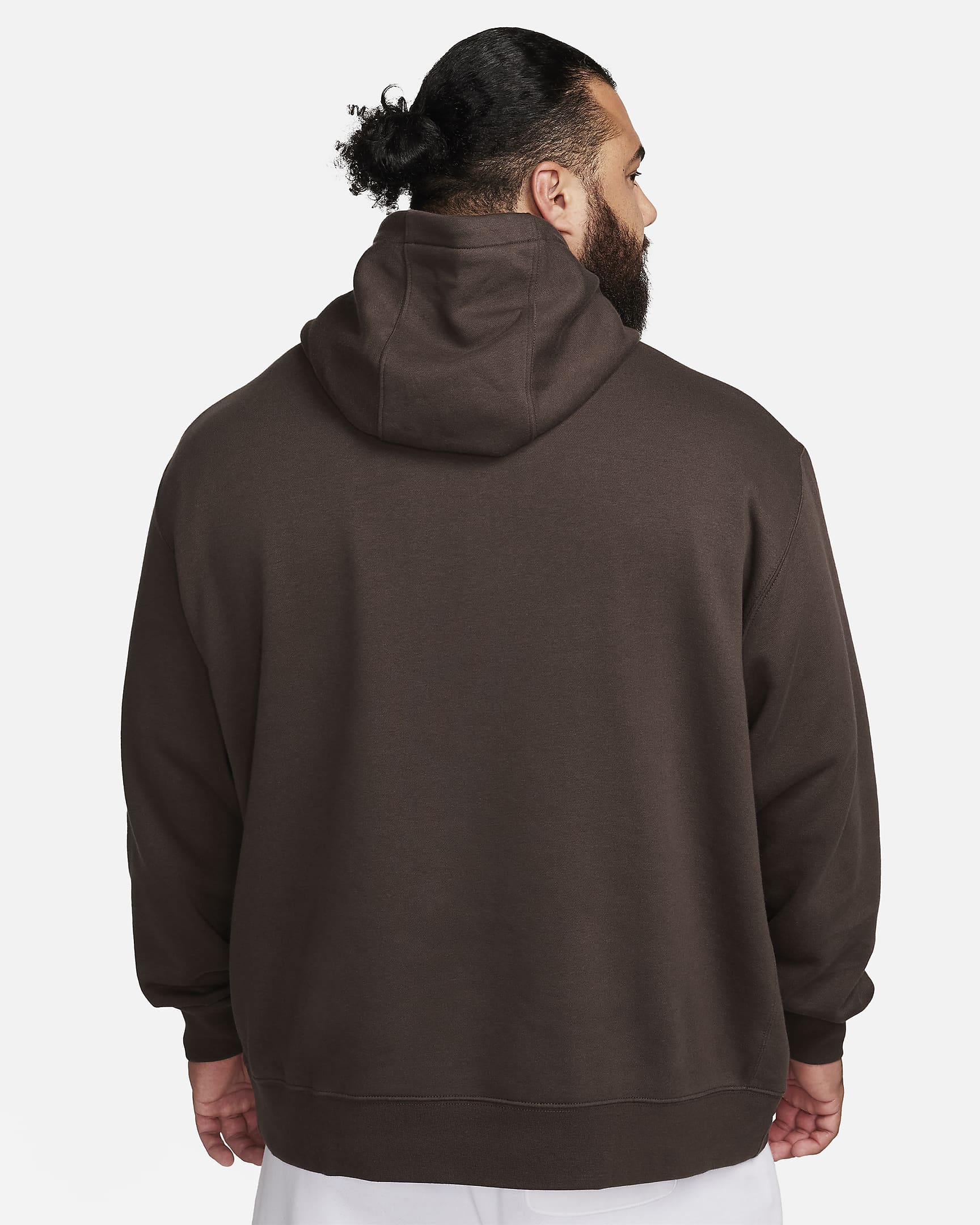 Nike Sportswear Club Fleece Pullover Hoodie - Baroque Brown/Baroque Brown/White