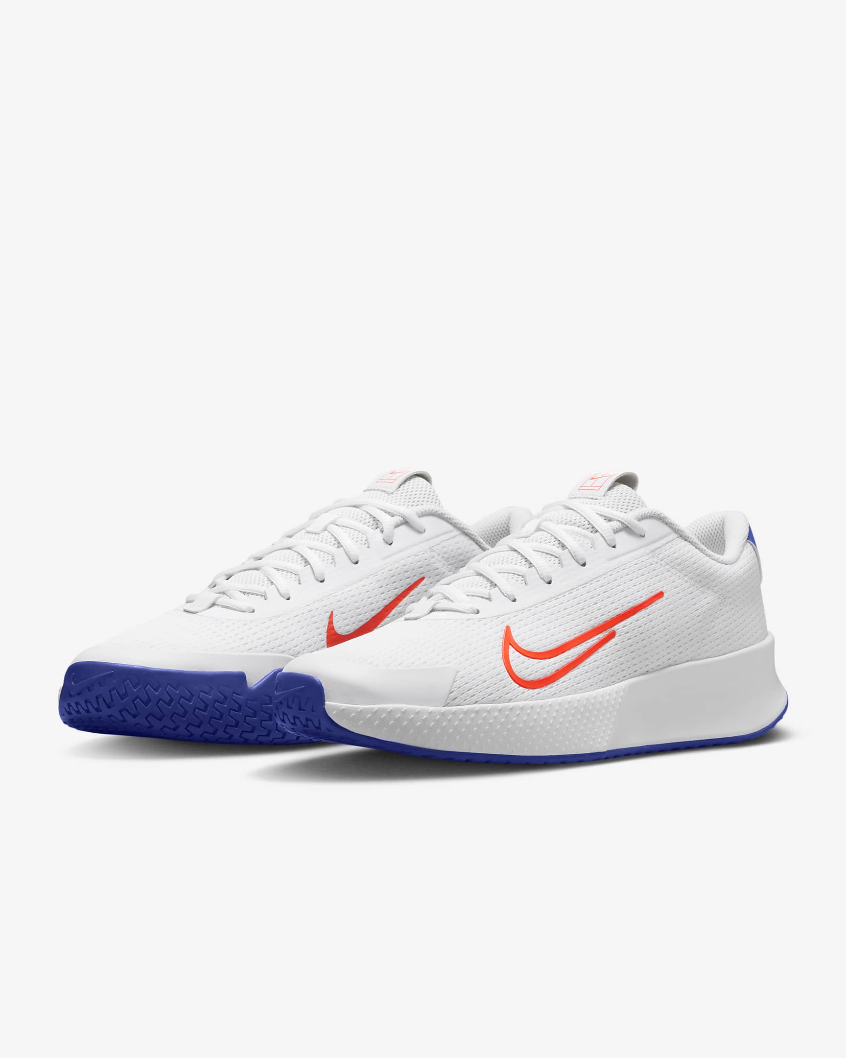 NikeCourt Vapor Lite 2 Men's Hard Court Tennis Shoes - White/Hyper Royal/Hyper Crimson