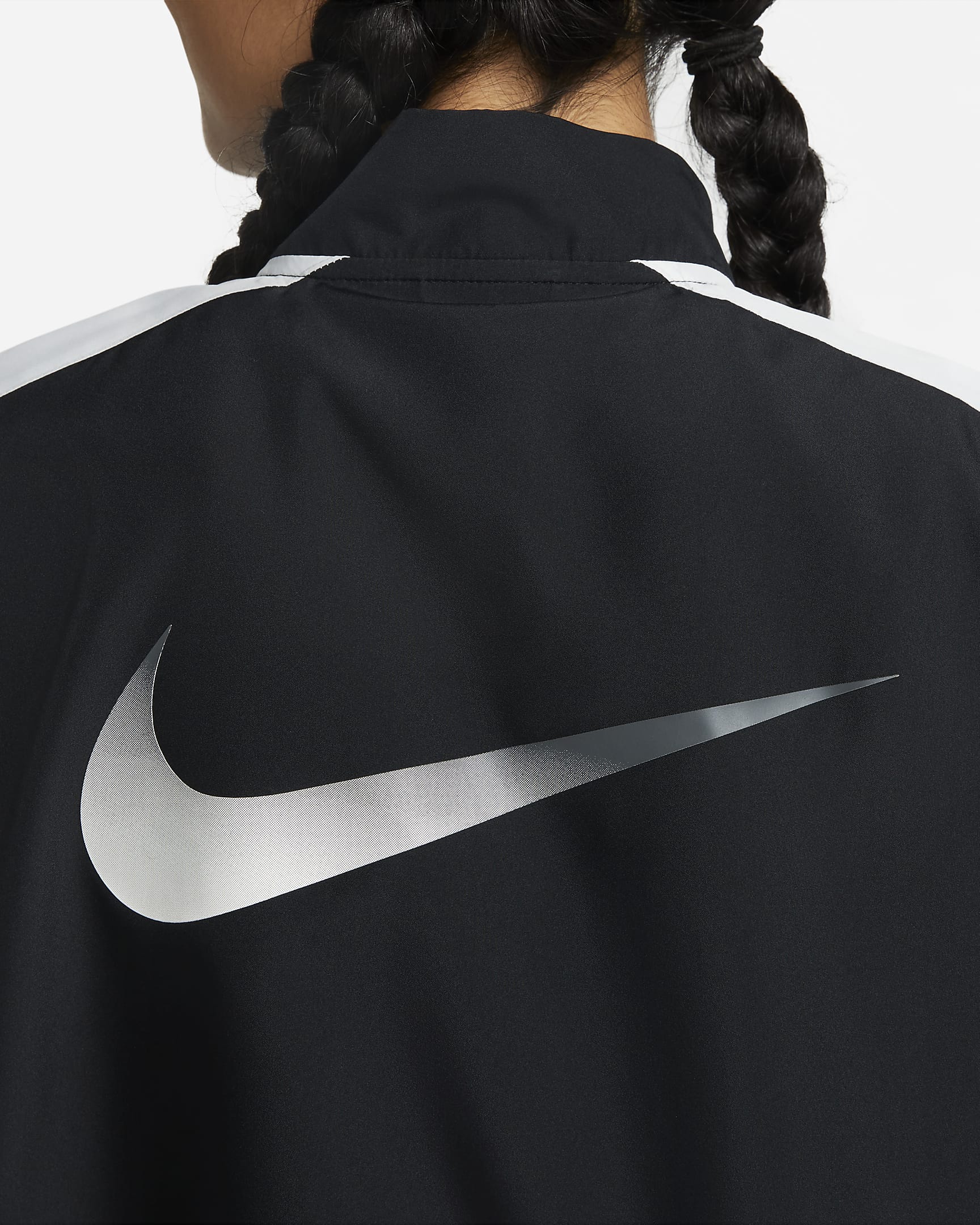 Nike Dri-FIT Swoosh Run női futó-melegítőfelső - Fekete/Photon Dust