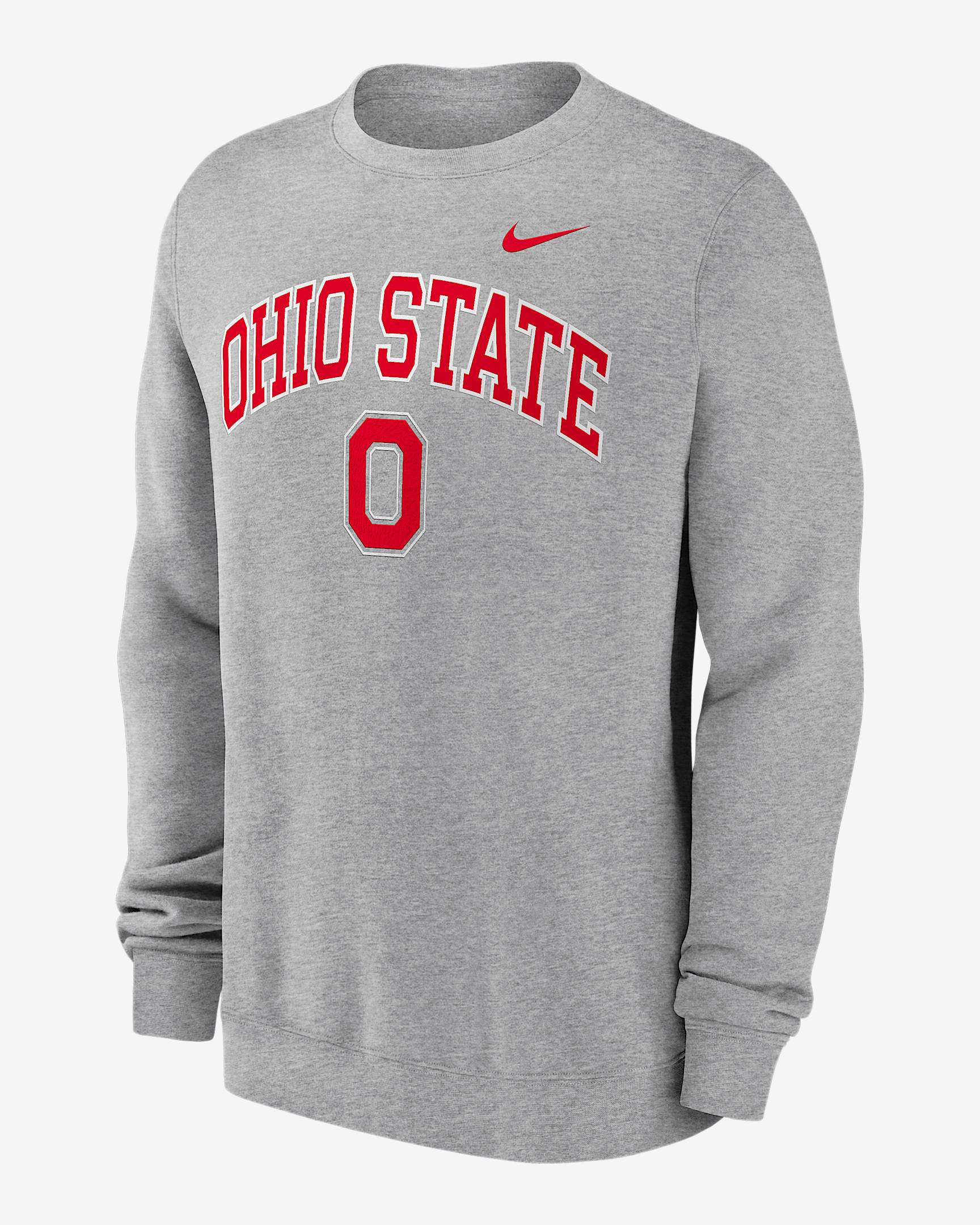 Sudadera de cuello redondo sin cierre universitaria Nike para hombre Ohio State Arch - Gris